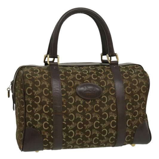 Luxury CELINE C Macadam Canvas Hand Bag Brown 29810