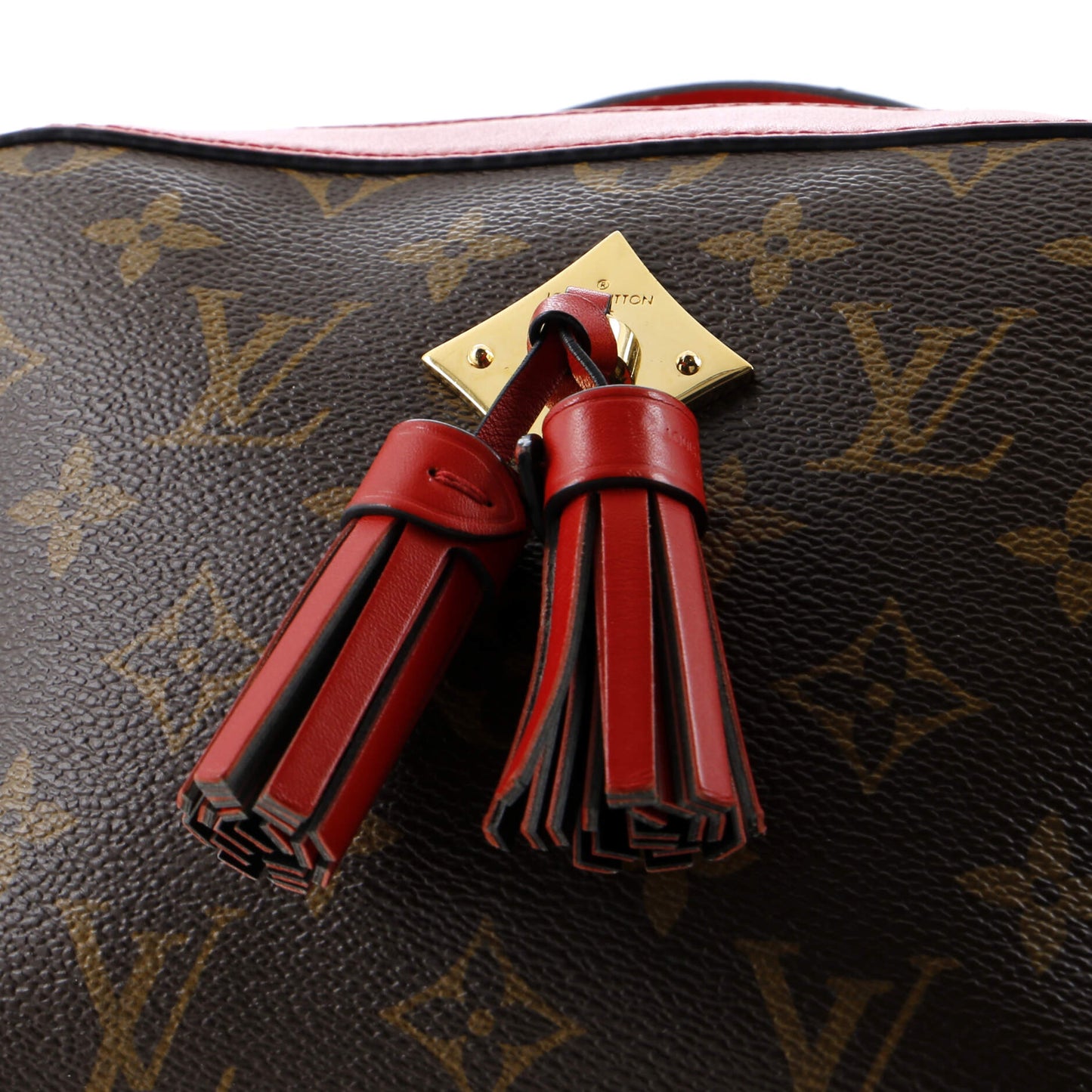 Louis Vuitton Saintonge Handbag Monogram Canvas with Leather