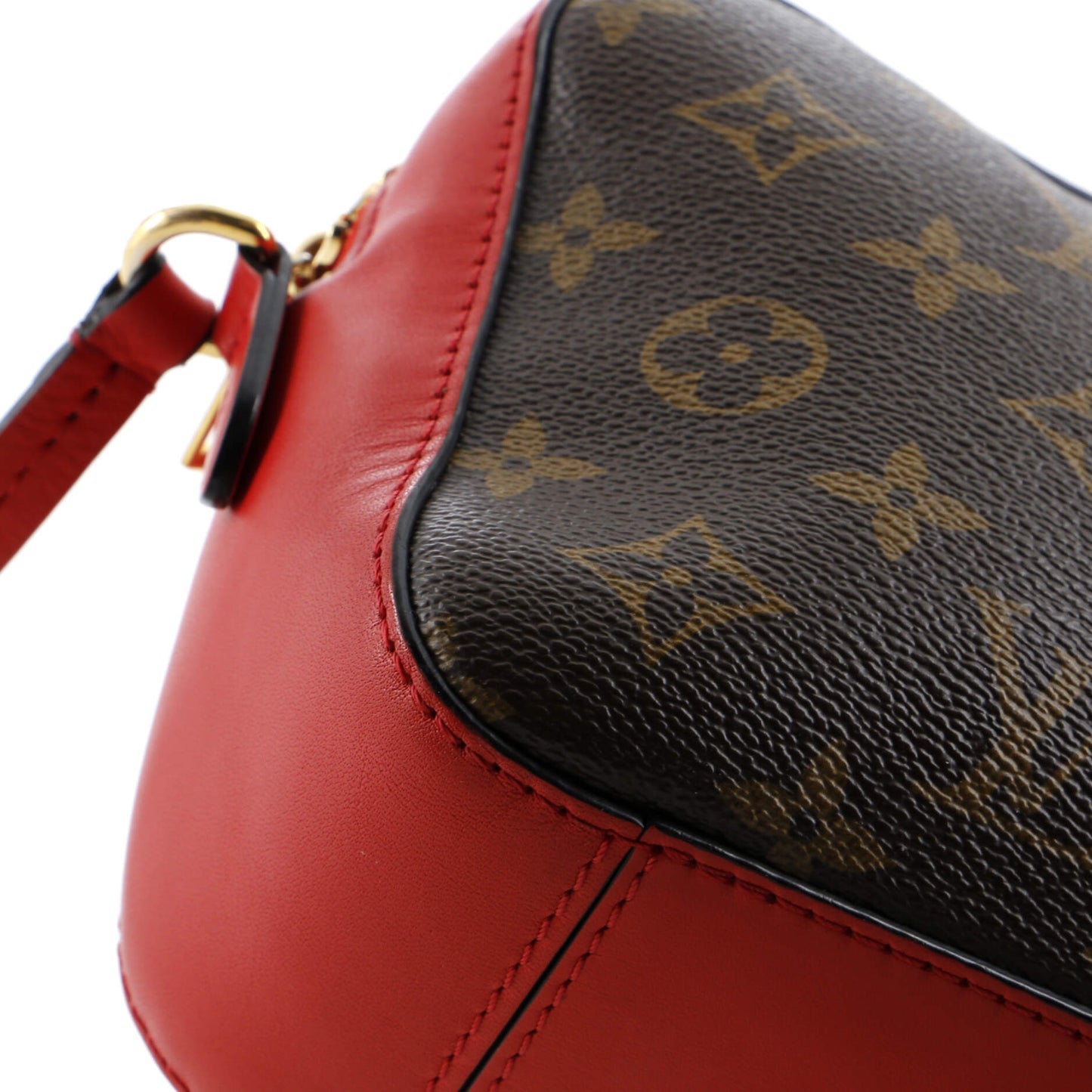 Louis Vuitton Saintonge Handbag Monogram Canvas with Leather