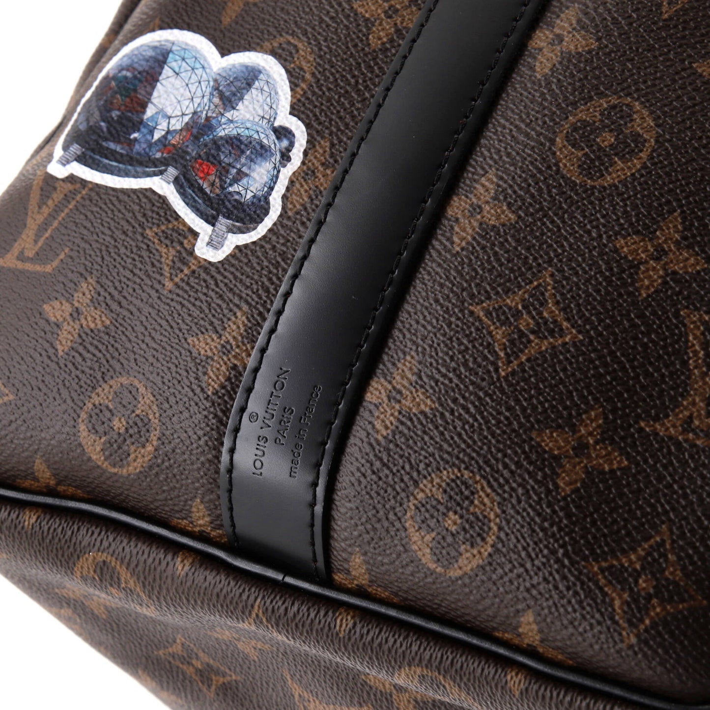 Louis Vuitton Keepall Bandouliere Bag Limited Edition World Tour Monogram Canvas 50