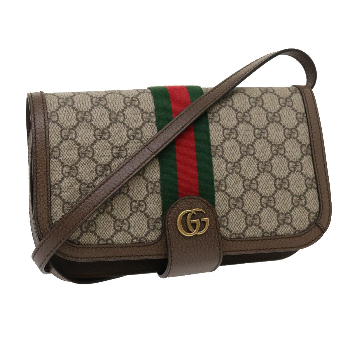 Gucci Leather Canvas Shoulder Bag