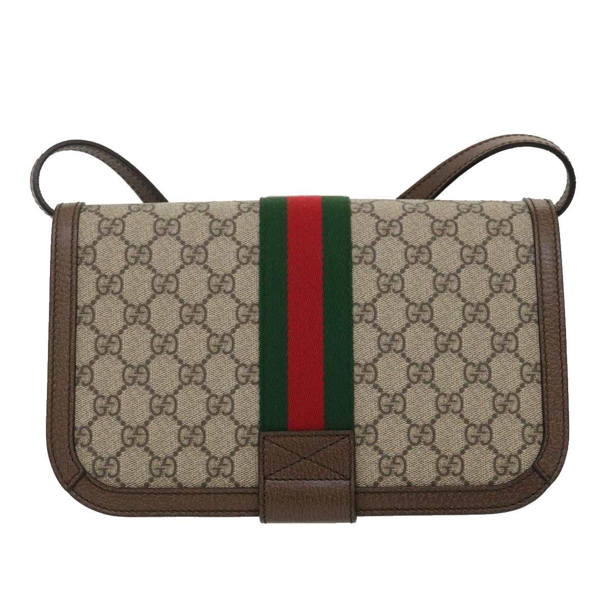 Gucci Leather Canvas Shoulder Bag