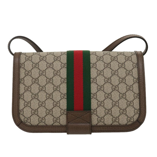 Gucci Leather Canvas Shoulder Bag