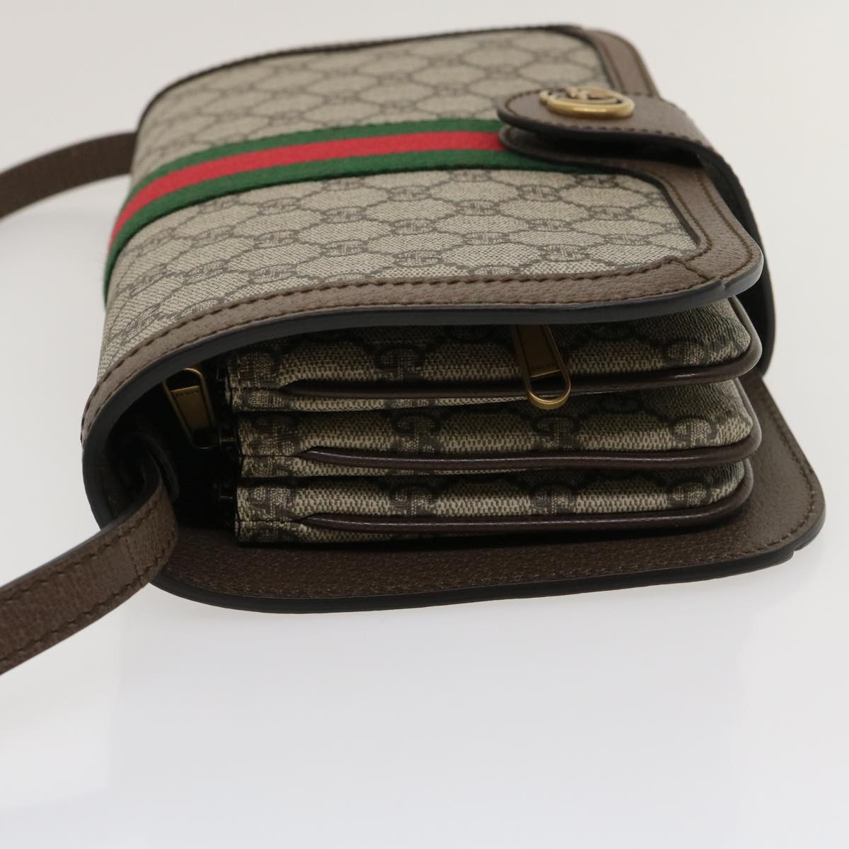Gucci Leather Canvas Shoulder Bag