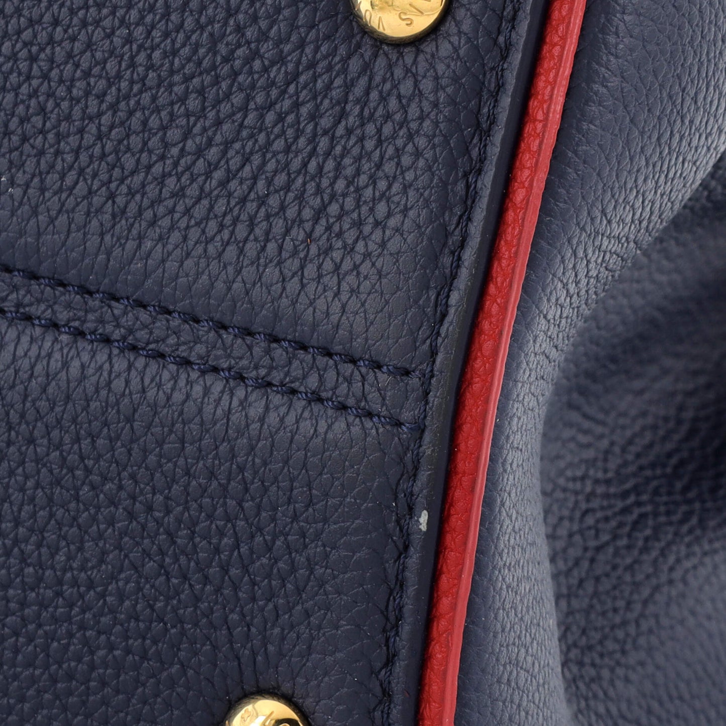 Louis Vuitton Double V Handbag Calfskin with Monogram Canvas