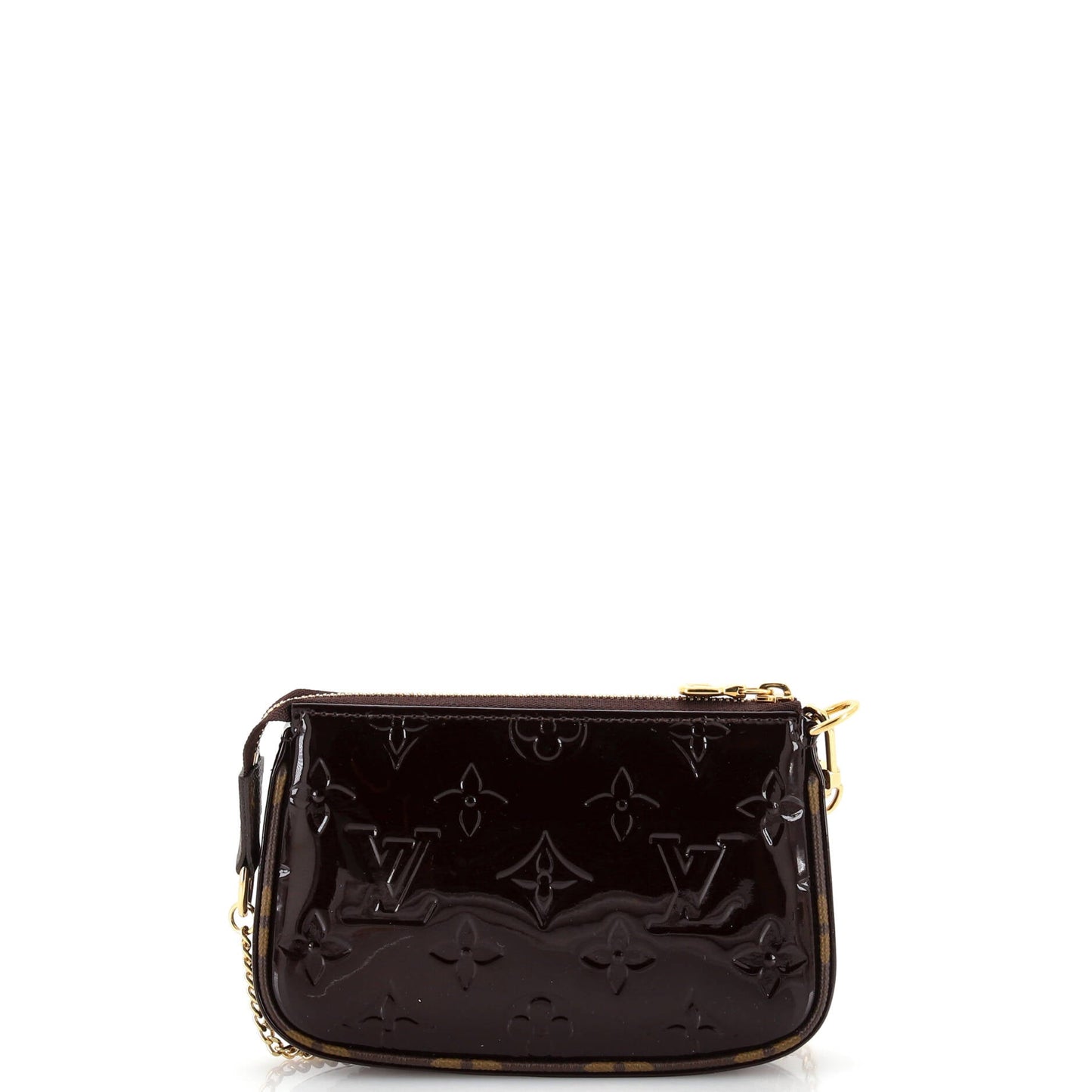 Louis Vuitton Pochette Accessoires Monogram Vernis with Monogram Canvas Mini
