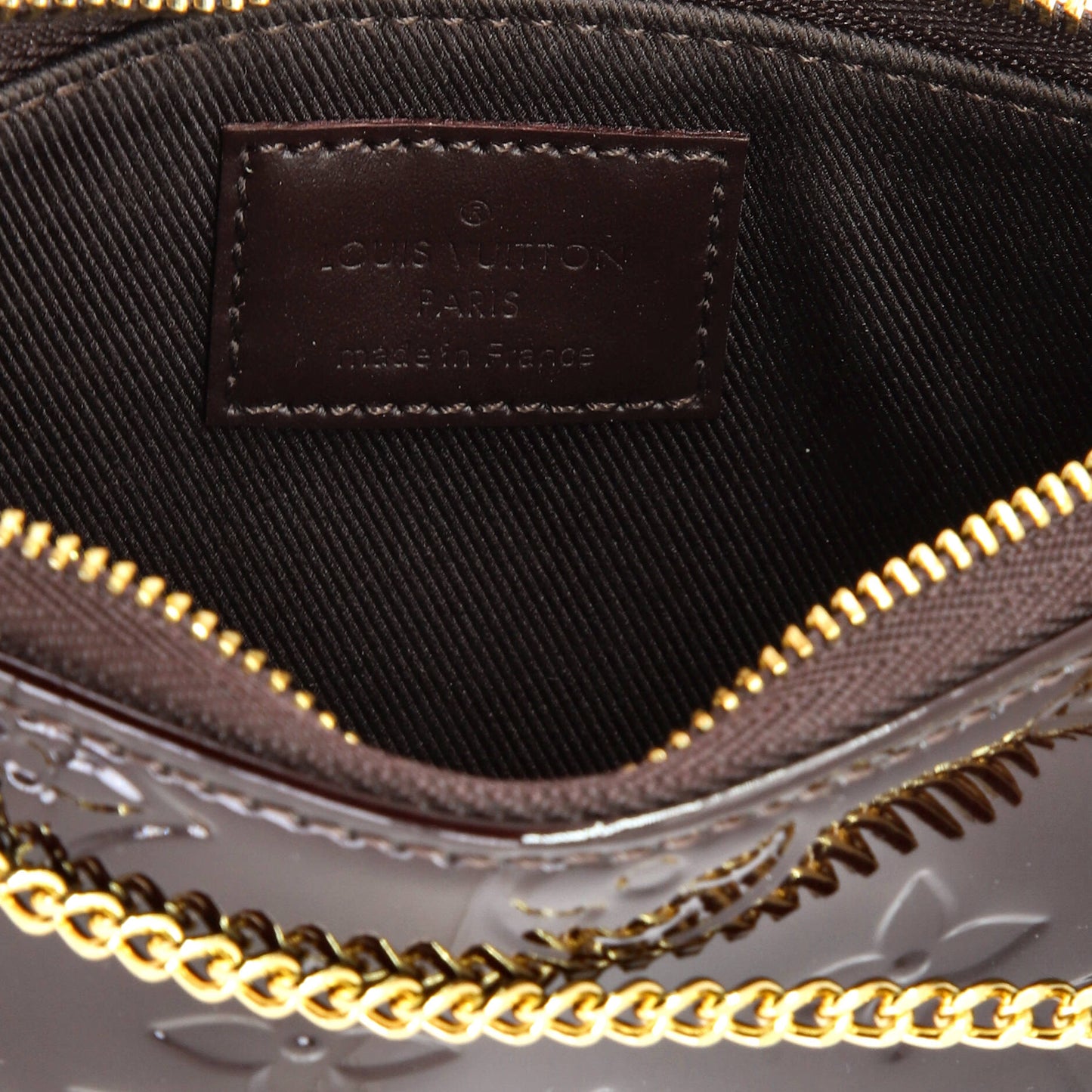 Louis Vuitton Pochette Accessoires Monogram Vernis with Monogram Canvas Mini