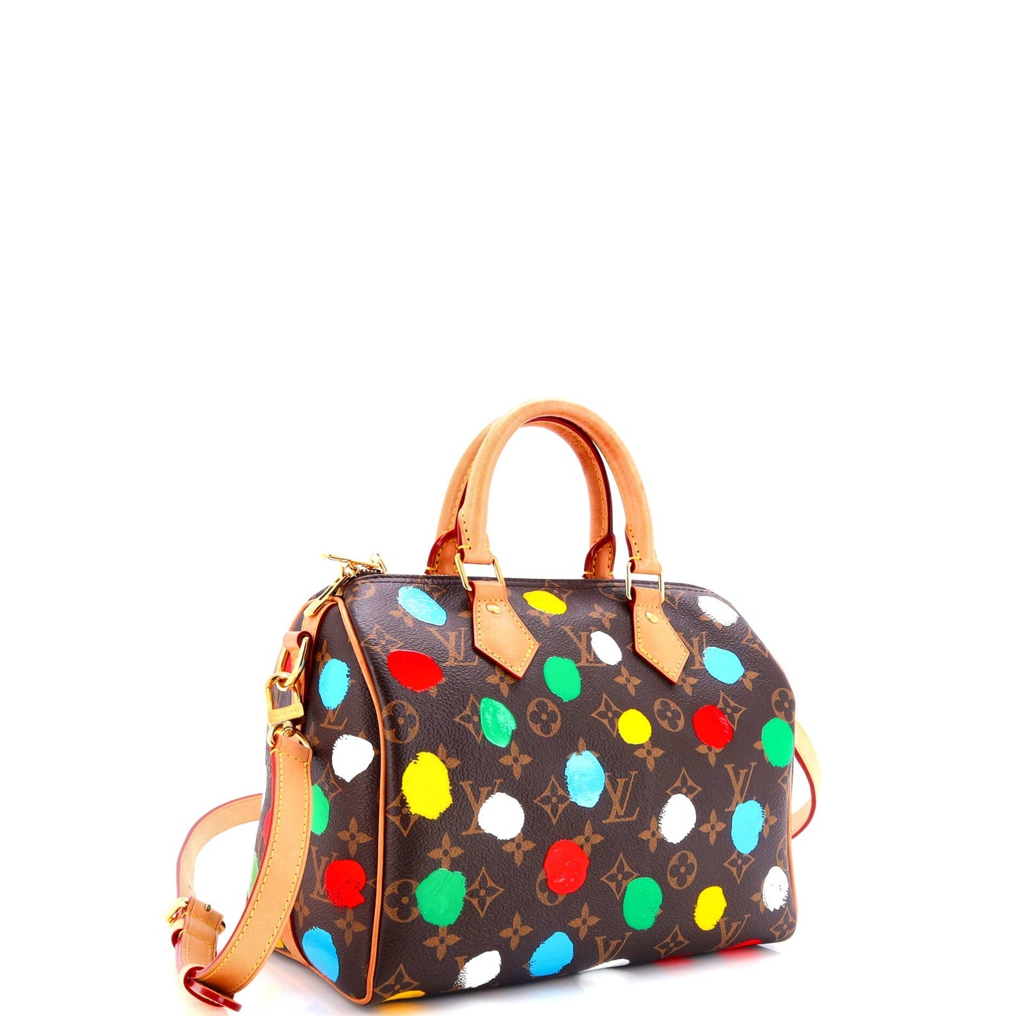 Louis Vuitton  Bandouliere Bag Yayoi Kusama Painted Dots Monogram Canvas 25