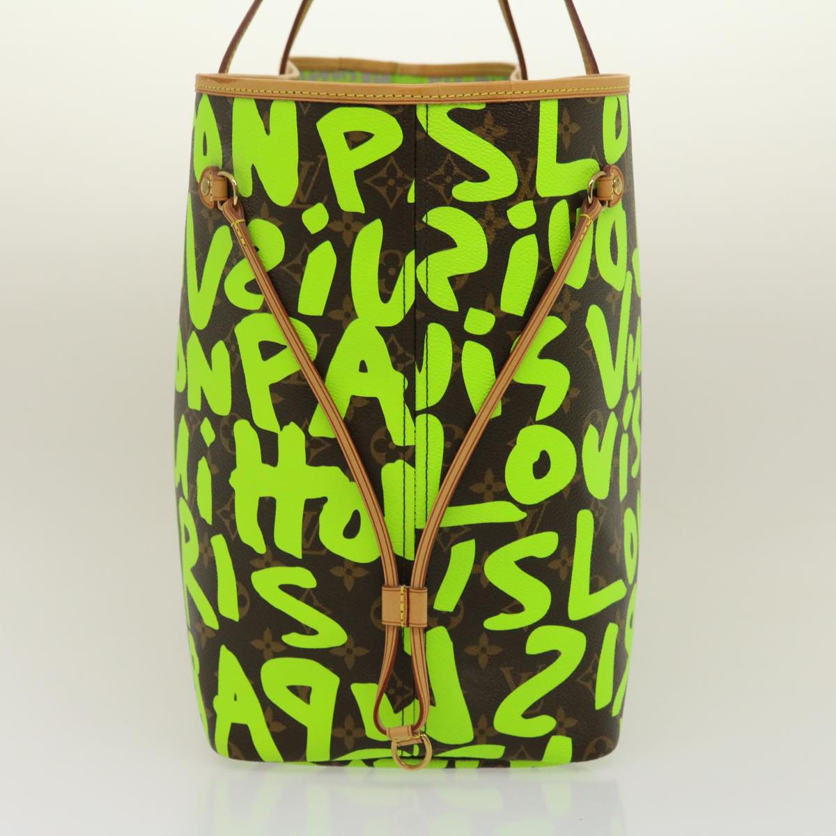LOUIS VUITTON Monogram Graffiti Neverfull GM Tote Bag Vert M93703 LV 29943A