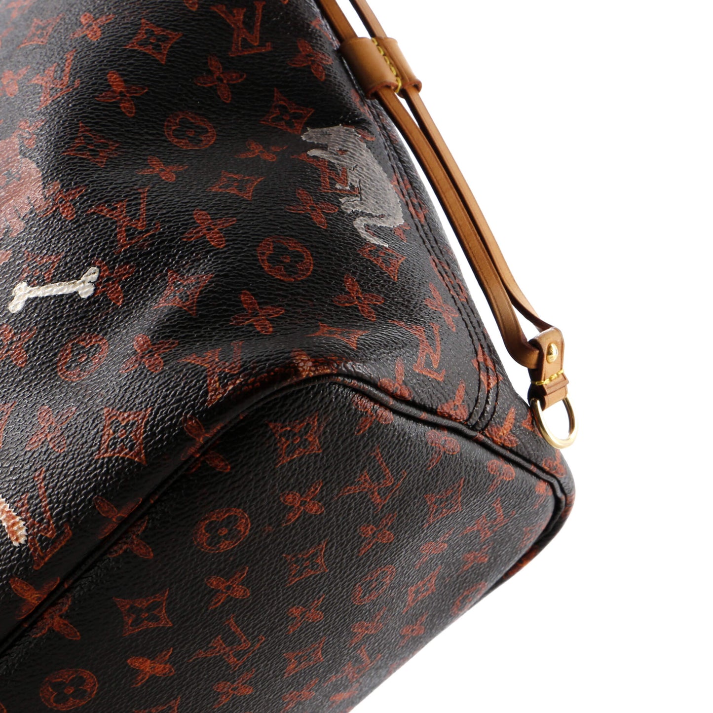 Louis Vuitton Neverfull NM Tote Limited Edition Grace Coddington Catogram Canvas MM