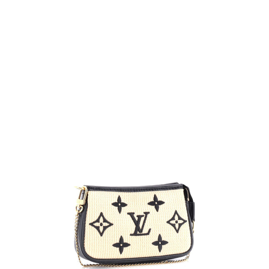 Louis Vuitton Pochette Accessoires Monogram Giant Embroidered Cotton Mini