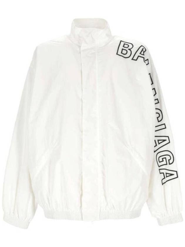 Luxury Balenciaga Trending 2026 Embroidered Logo Track Jacket White