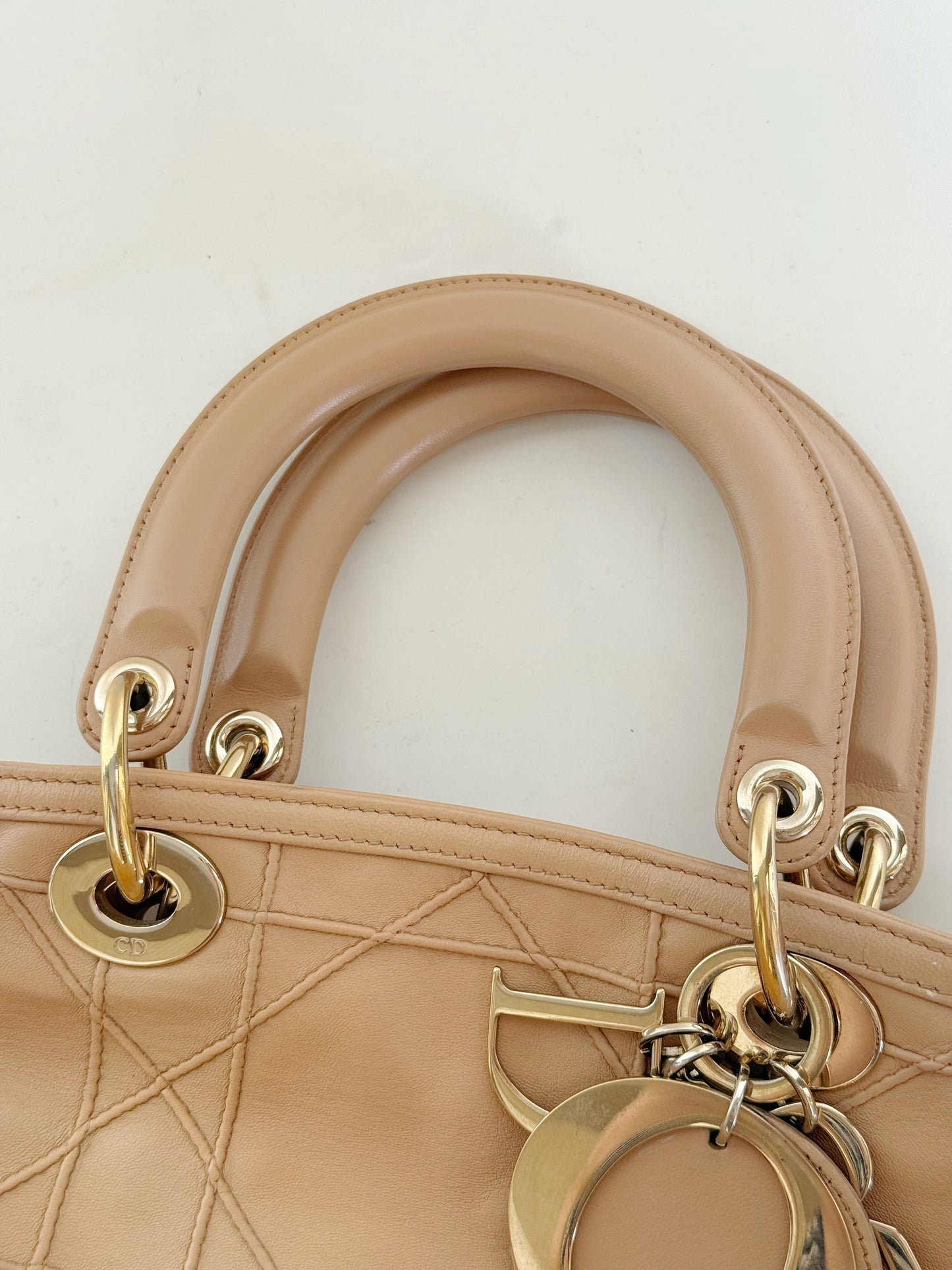 Christian Dior Lambskin Cannage Granville Tote