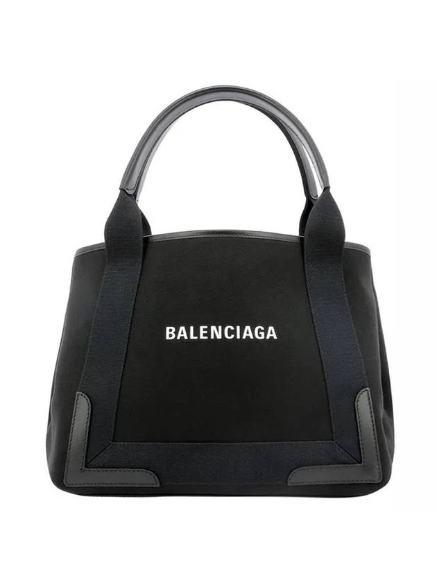 Luxury Balenciaga Trending 2026 Cabas Logo Canvas Small Tote Bag Black