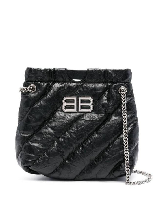 Luxury Balenciaga Trending 2026 Extra Small Crush Tote Bag Black