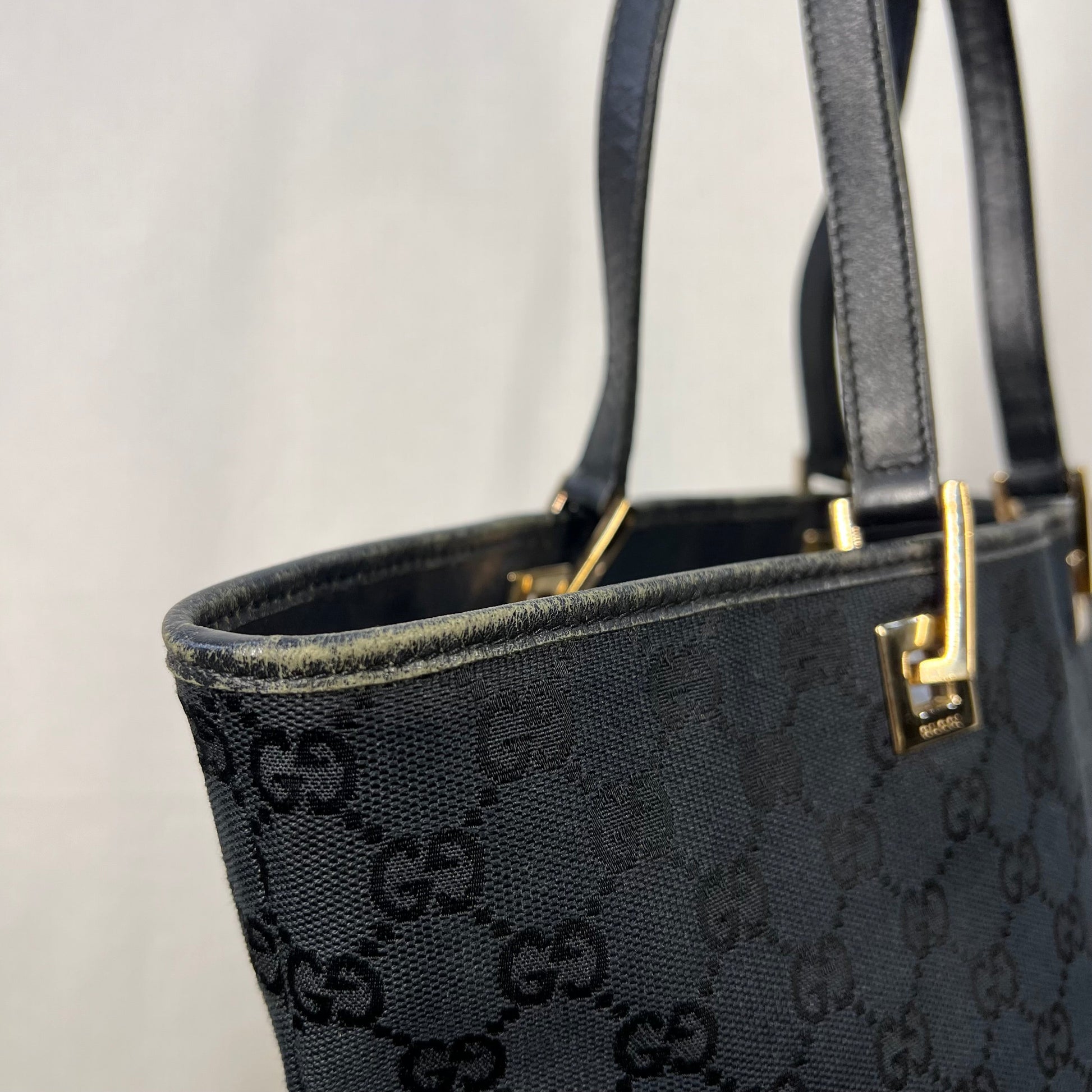 Gucci Leather Canvas Tote
