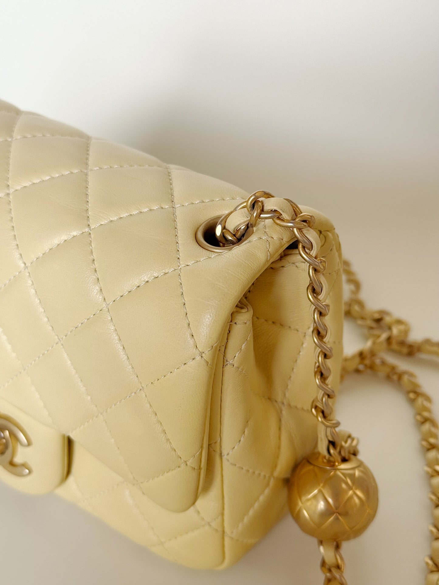 Chanel Mini Pearl Crush Square Flap Bag Lambskin