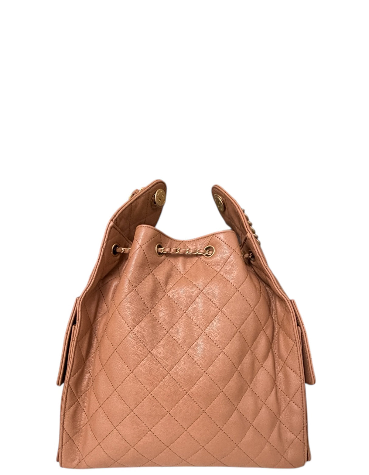 Chanel Brown Leather Medium 25 Hobo Shoulder Bag