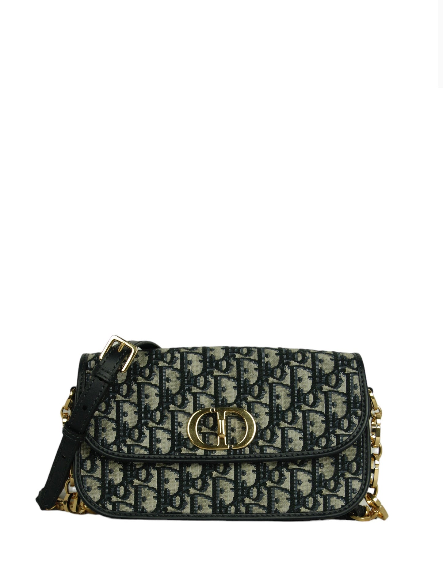 Christian Dior Blue Oblique Jacquard Monogram 30 Montaigne Avenue Bag