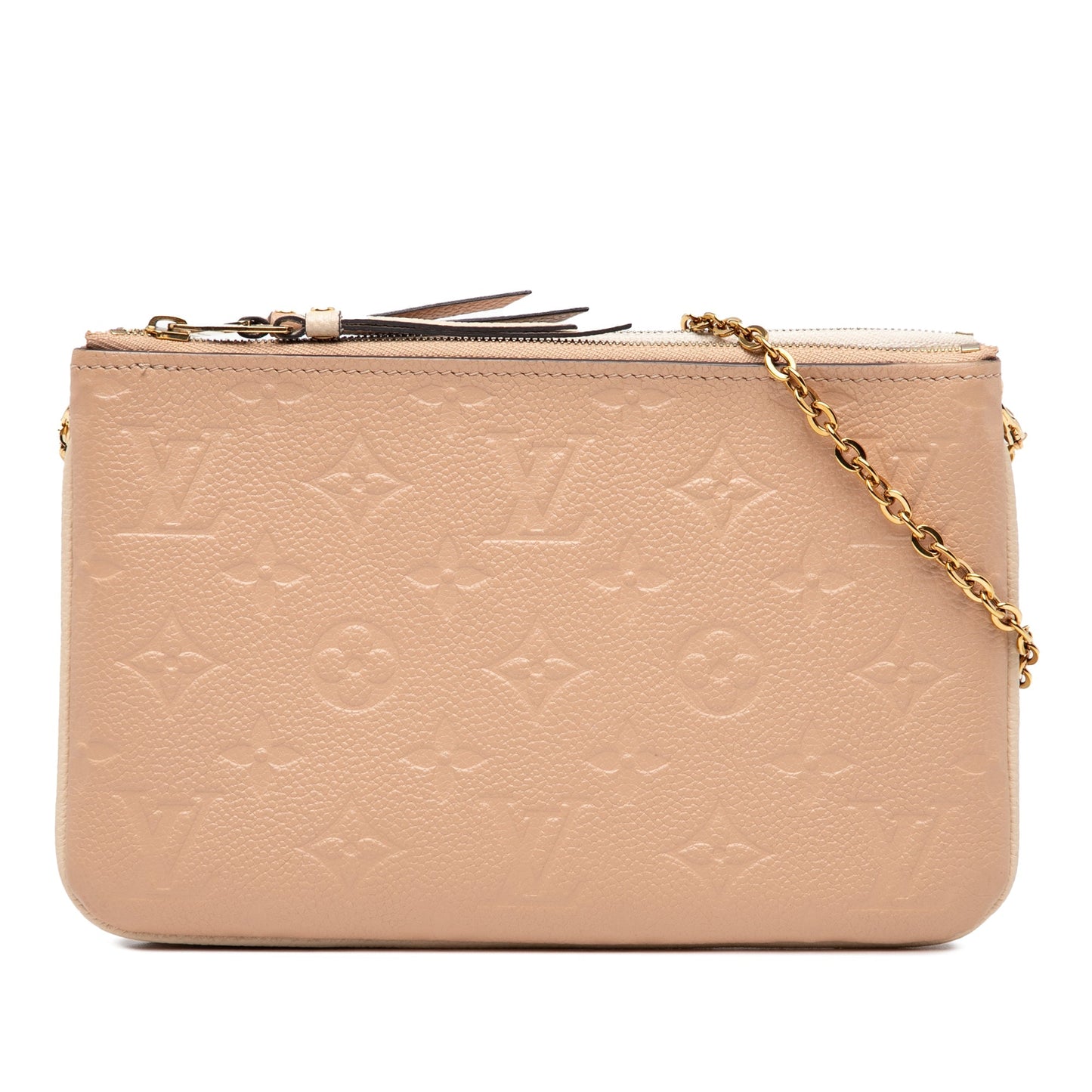 Brown Louis Vuitton Monogram Empreinte Double Zip Pochette Crossbody Bag