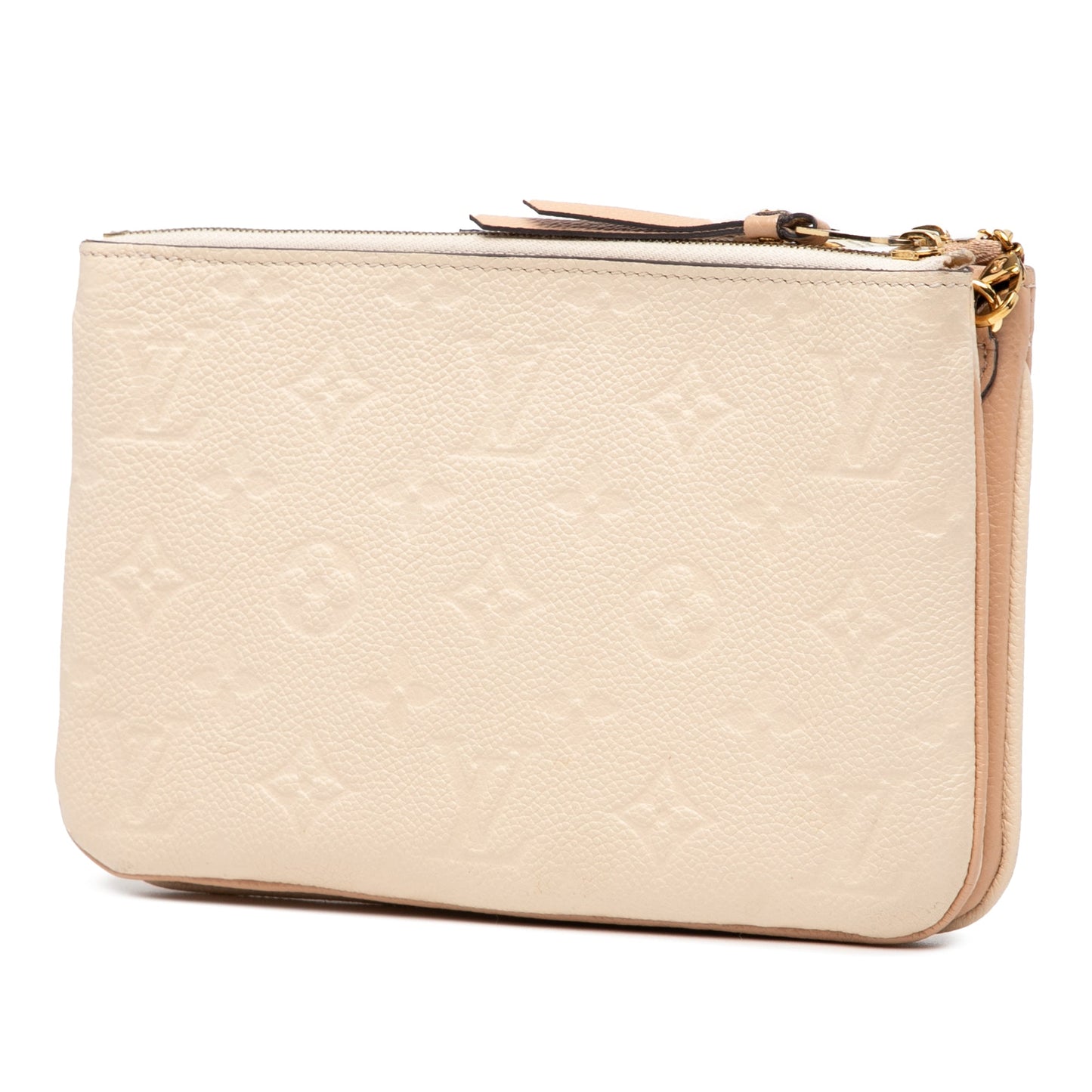 Brown Louis Vuitton Monogram Empreinte Double Zip Pochette Crossbody Bag