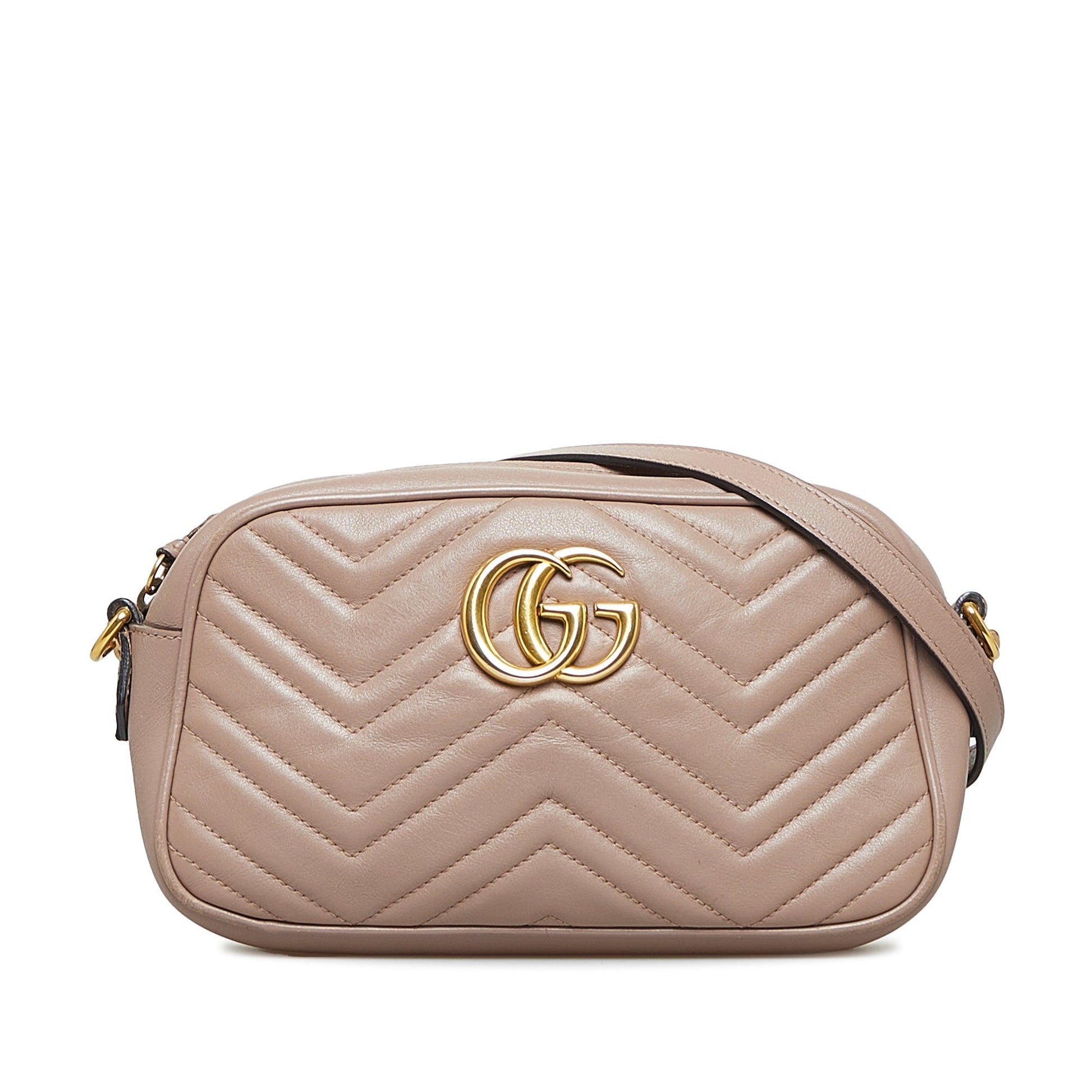 Gucci GG Marmont Pink Quilted Chain Crossbody