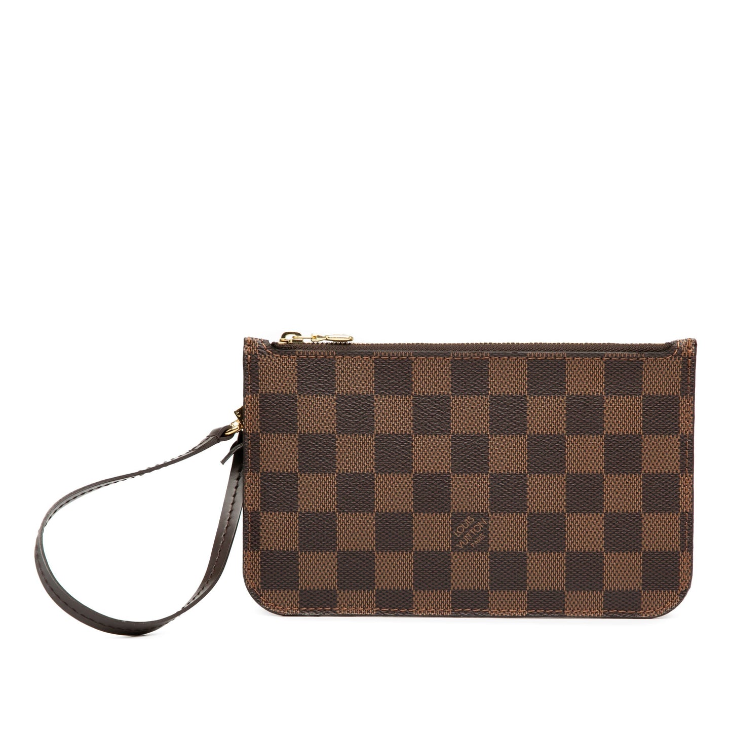 Brown Louis Vuitton Damier Ebene Neverfull PM Pouch