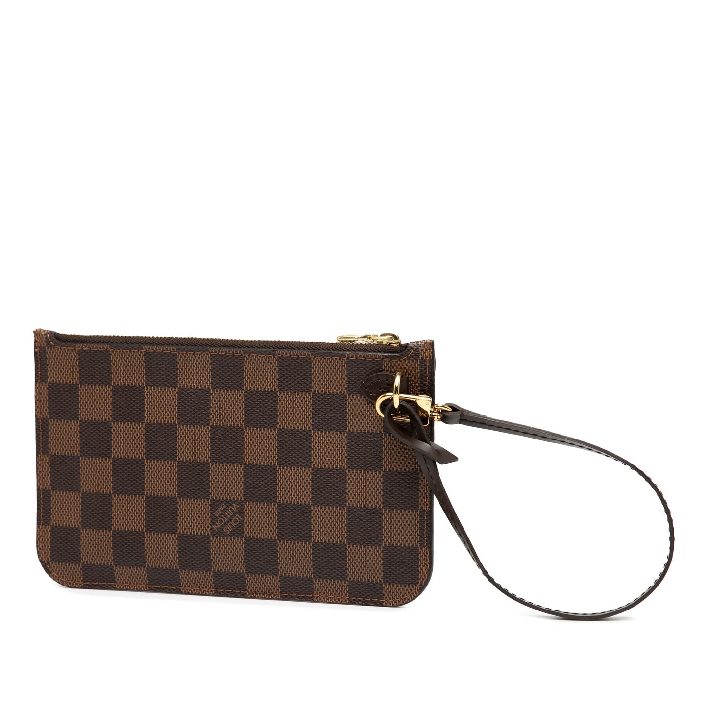 Brown Louis Vuitton Damier Ebene Neverfull PM Pouch