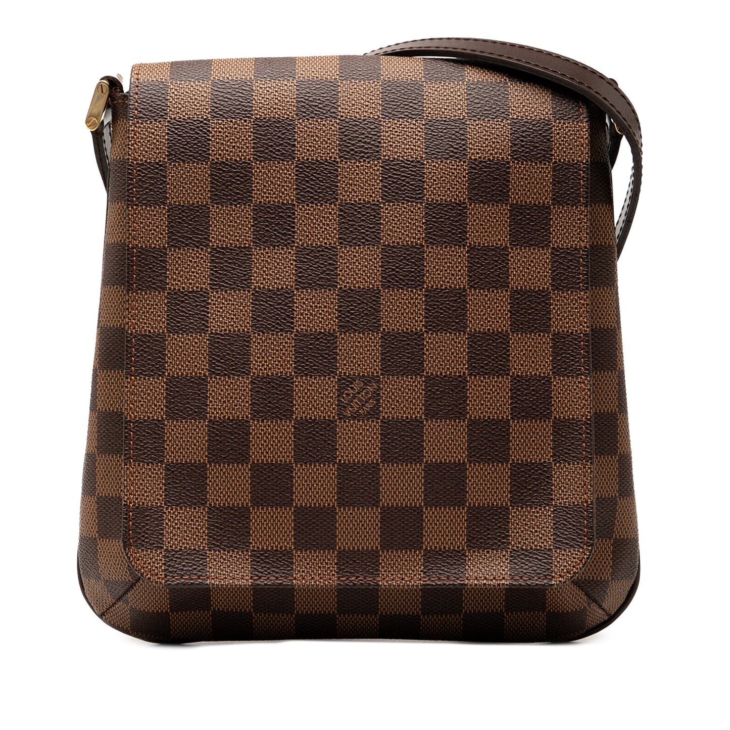 Brown Louis Vuitton Damier Ebene Mtte Salsa Long Strap Crossbody Bag
