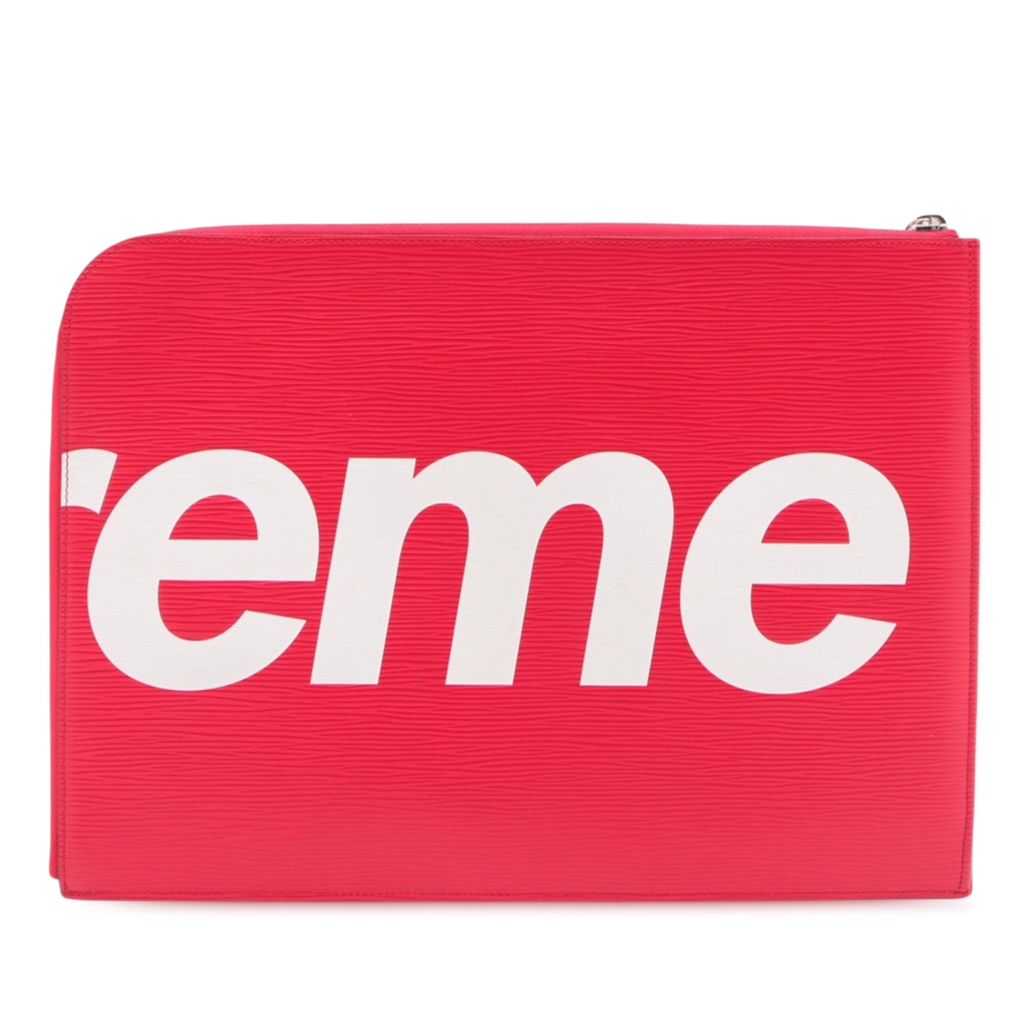 Red Louis Vuitton Supreme Epi Pochette Jour GM Clutch Bag