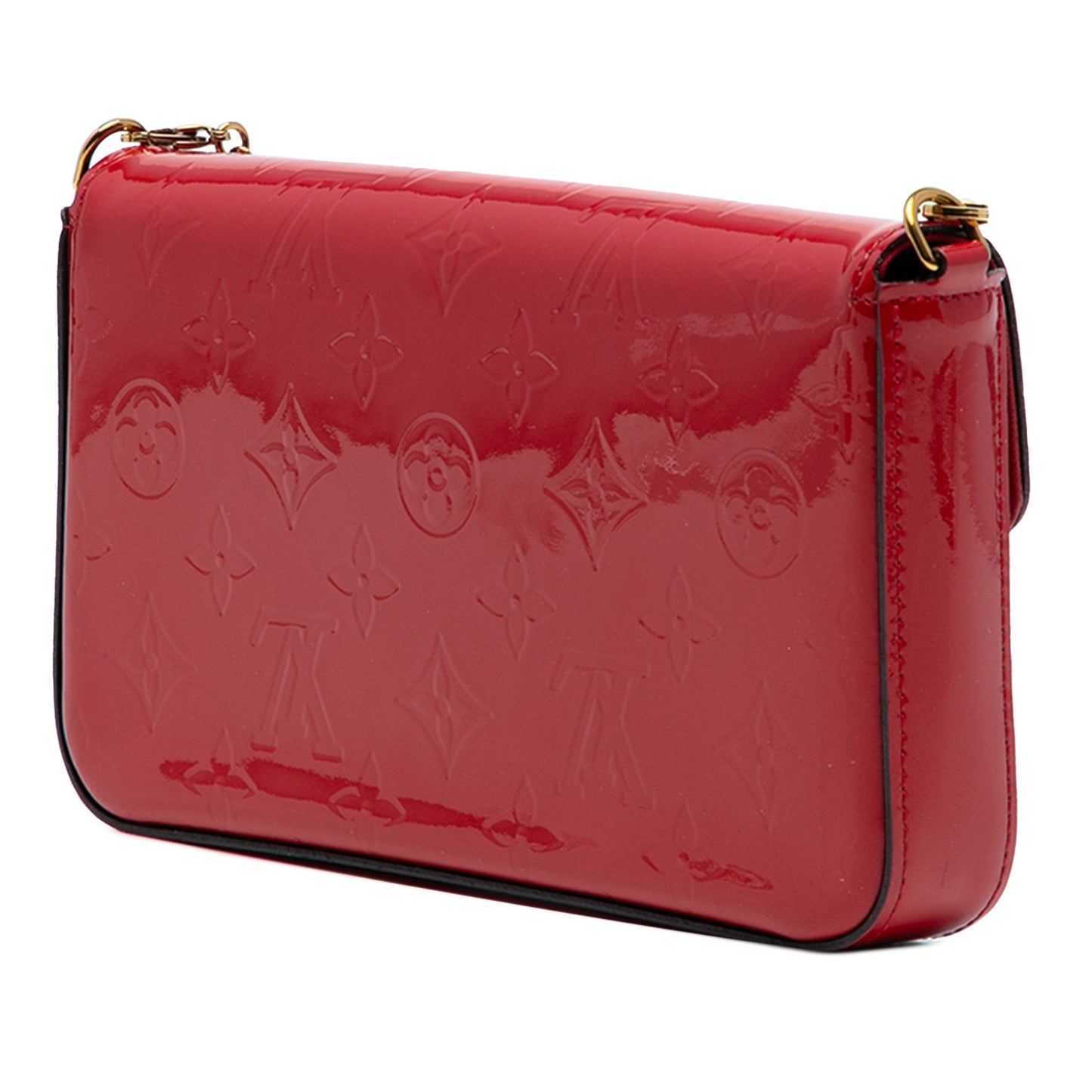 Red Louis Vuitton Monogram Vernis Pochette Felicie Crossbody Bag