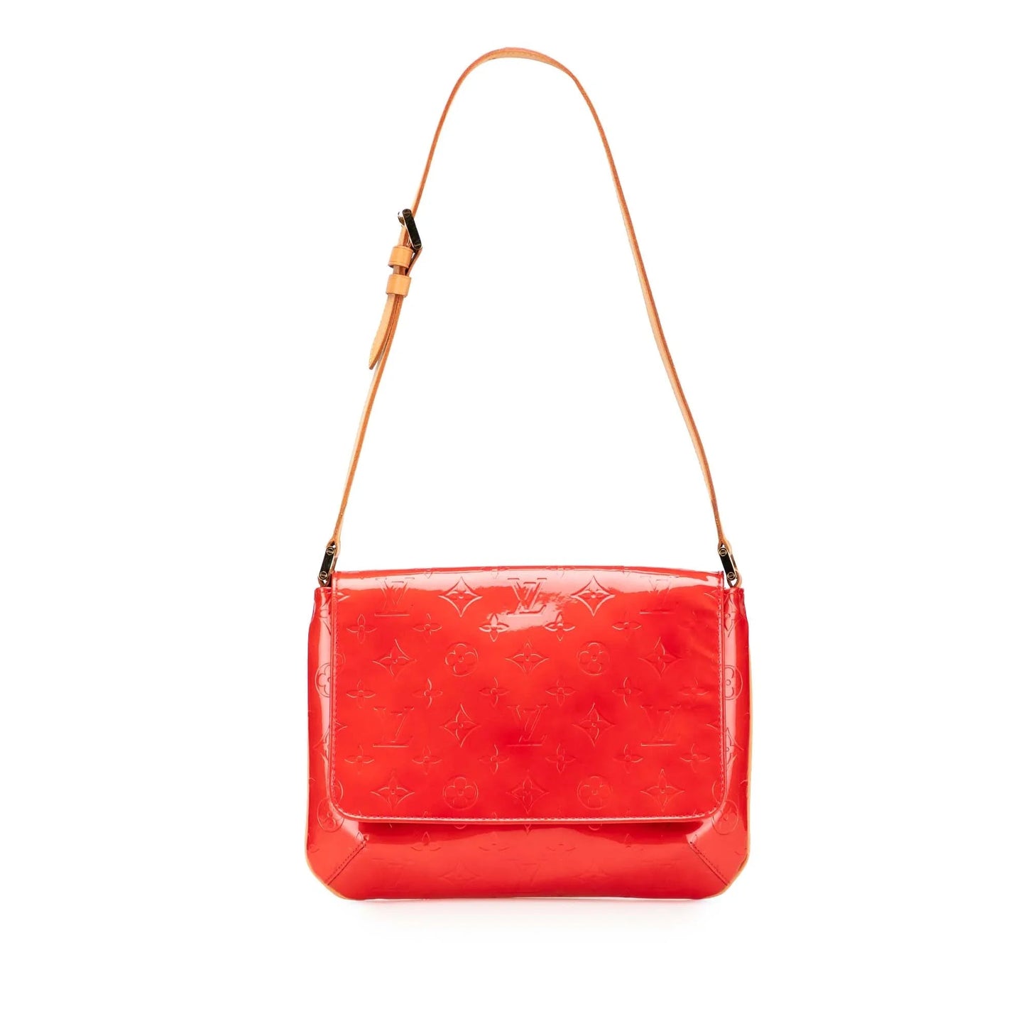 Red Louis Vuitton Monogram Vernis Thompson Street Shoulder Bag