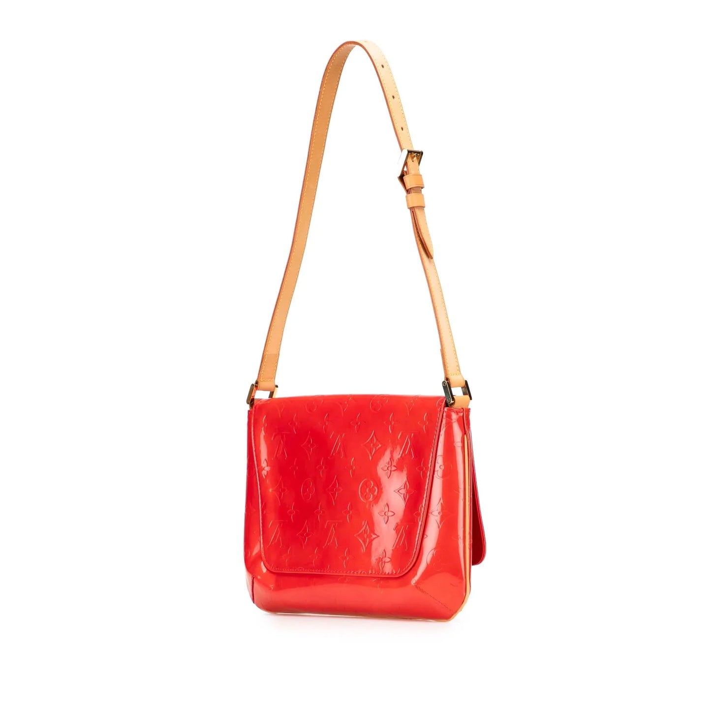 Red Louis Vuitton Monogram Vernis Thompson Street Shoulder Bag