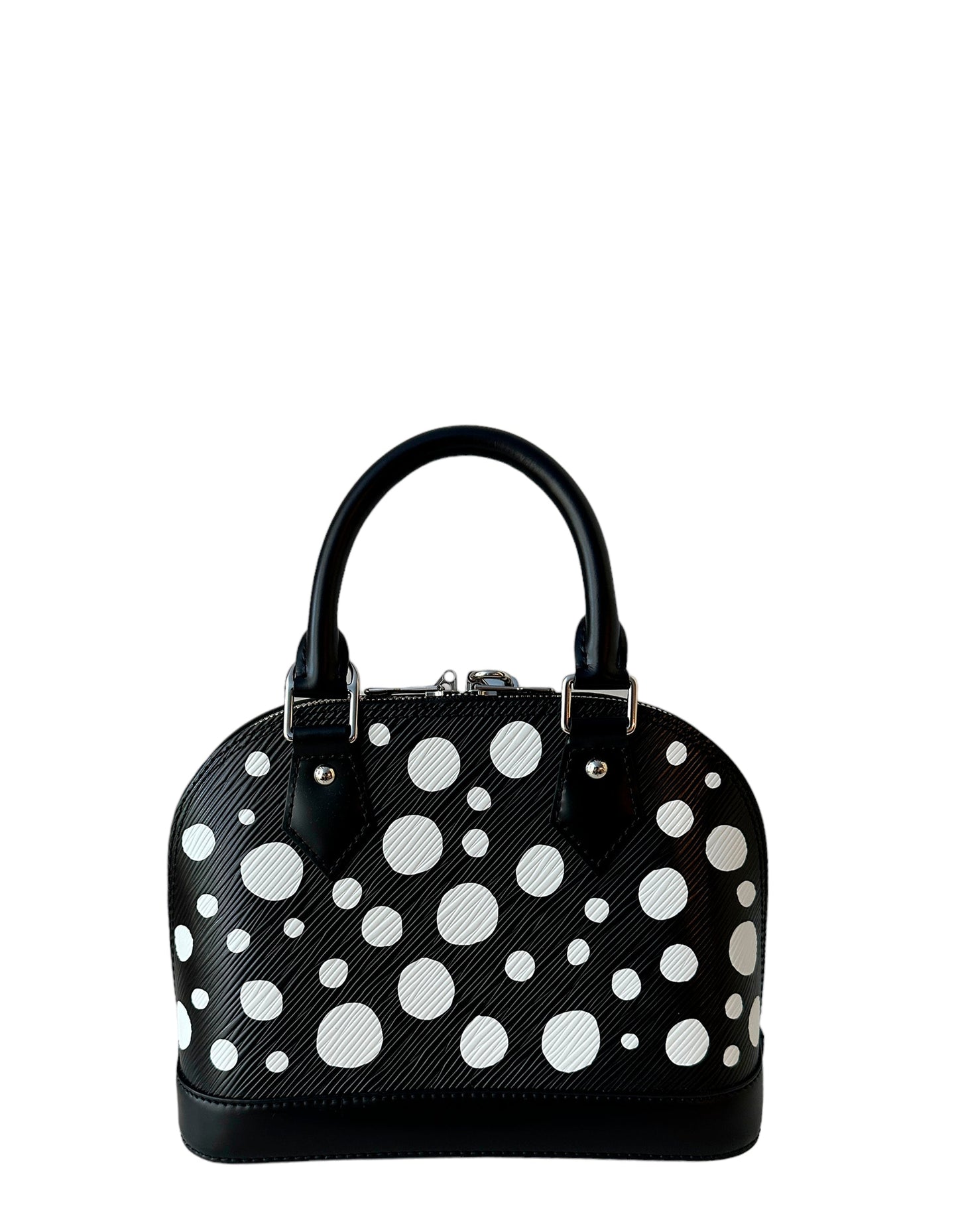 Louis Vuitton 2023 LV x YK Kusama Dots Black Epi Leather Alma BB Bag