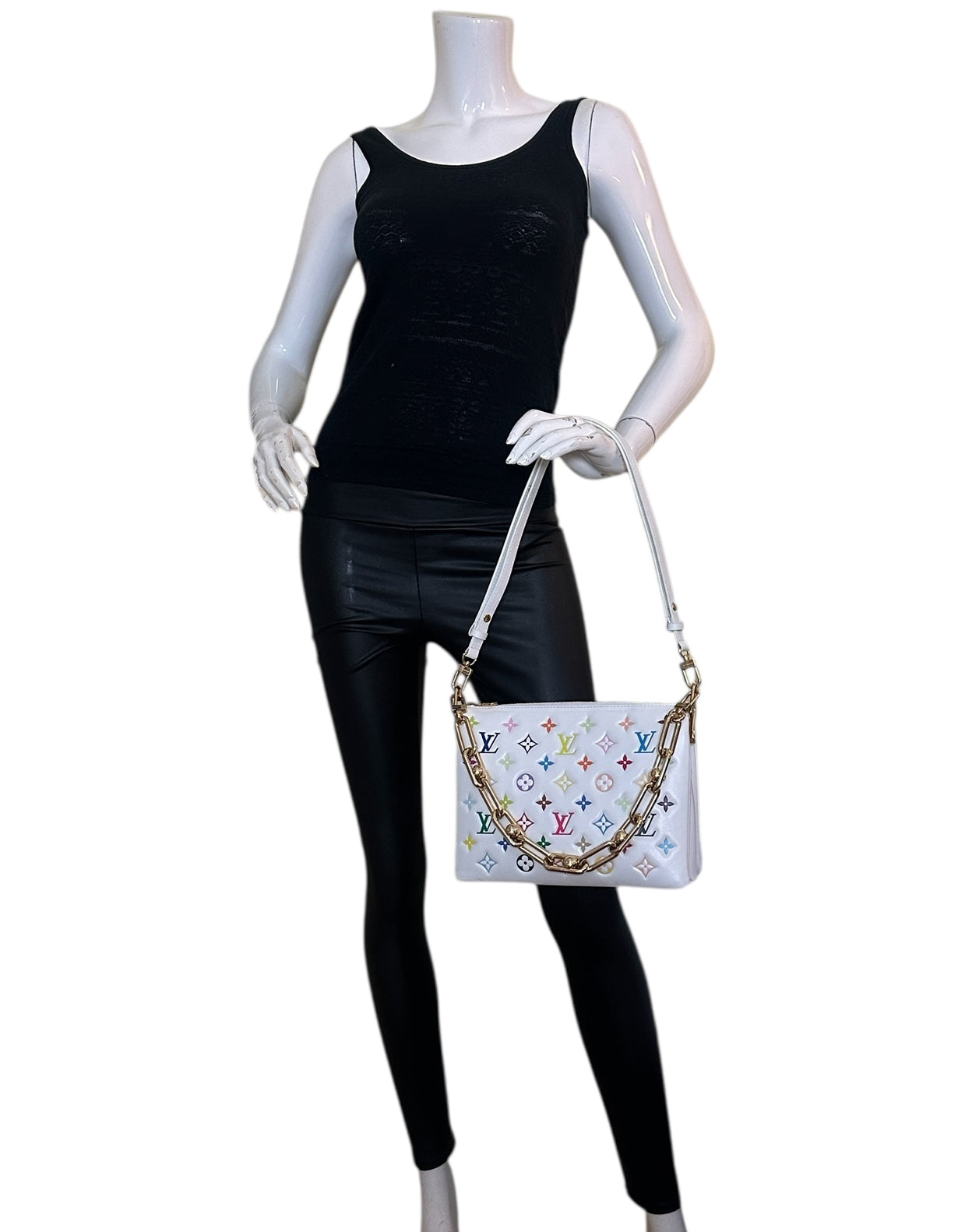 Louis Vuitton LV x TM White Multicolor Coussin PM