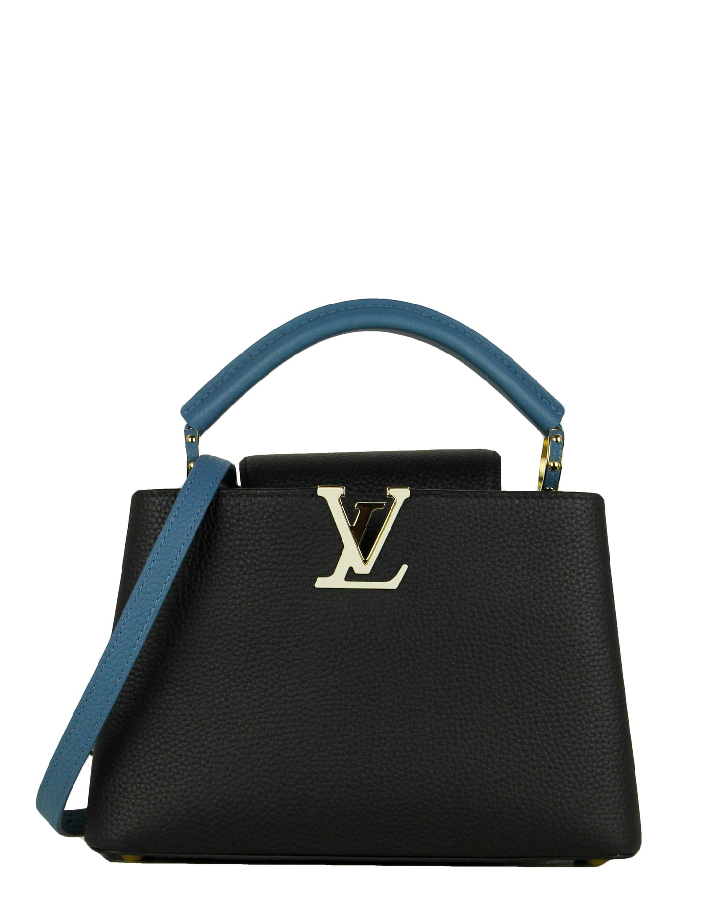 Louis Vuitton Black/ General Blue Capucines BB Crossbody Bag