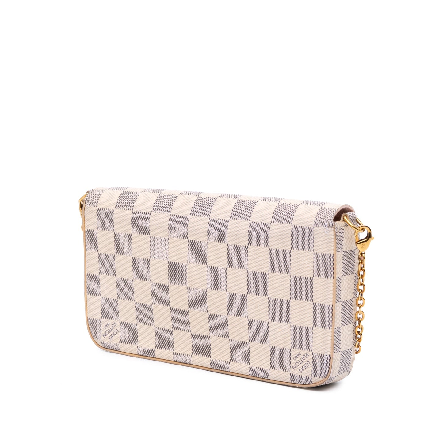 White Louis Vuitton Damier Azur Pochette Felicie Crossbody Bag