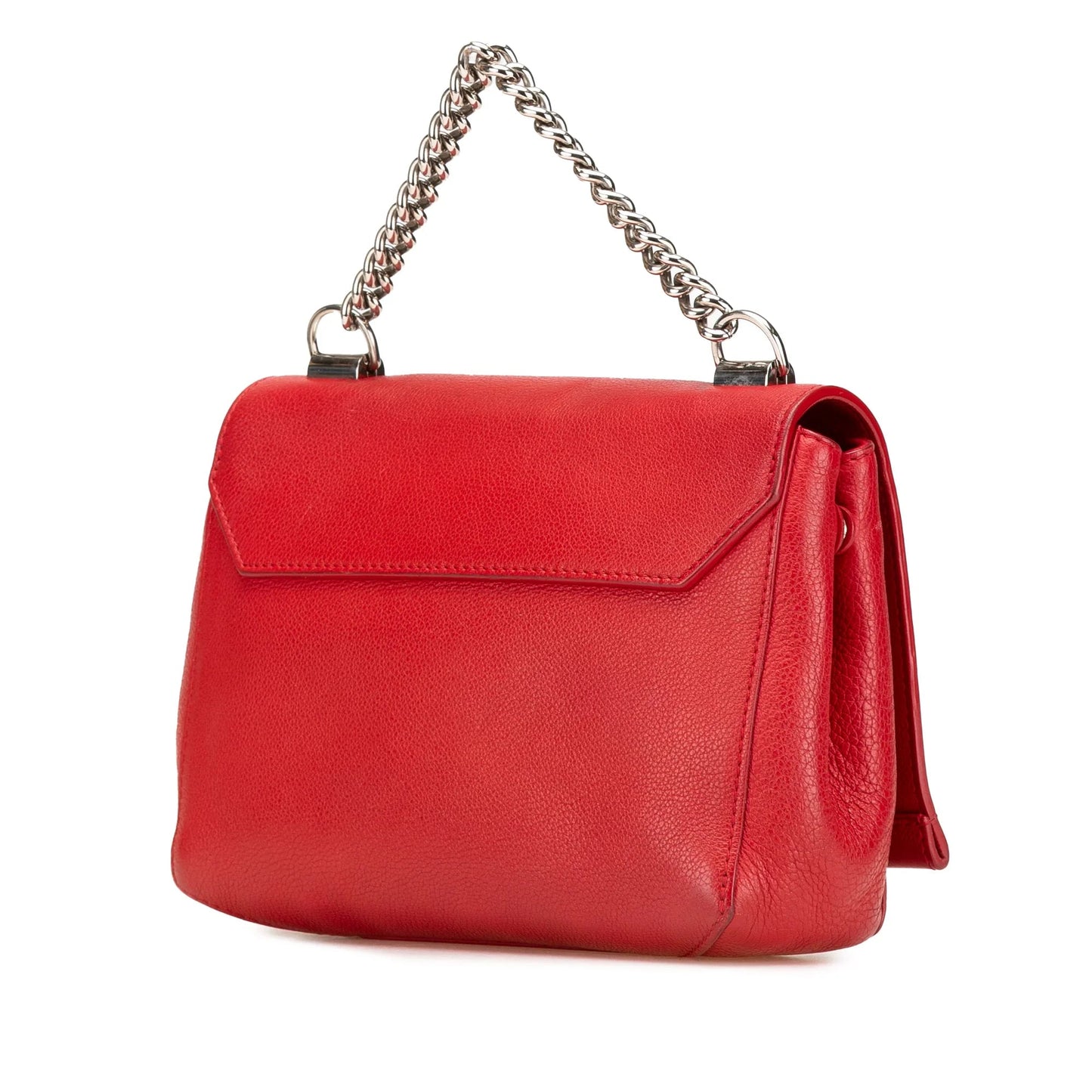 Red Louis Vuitton Leather Lockme II BB Satchel