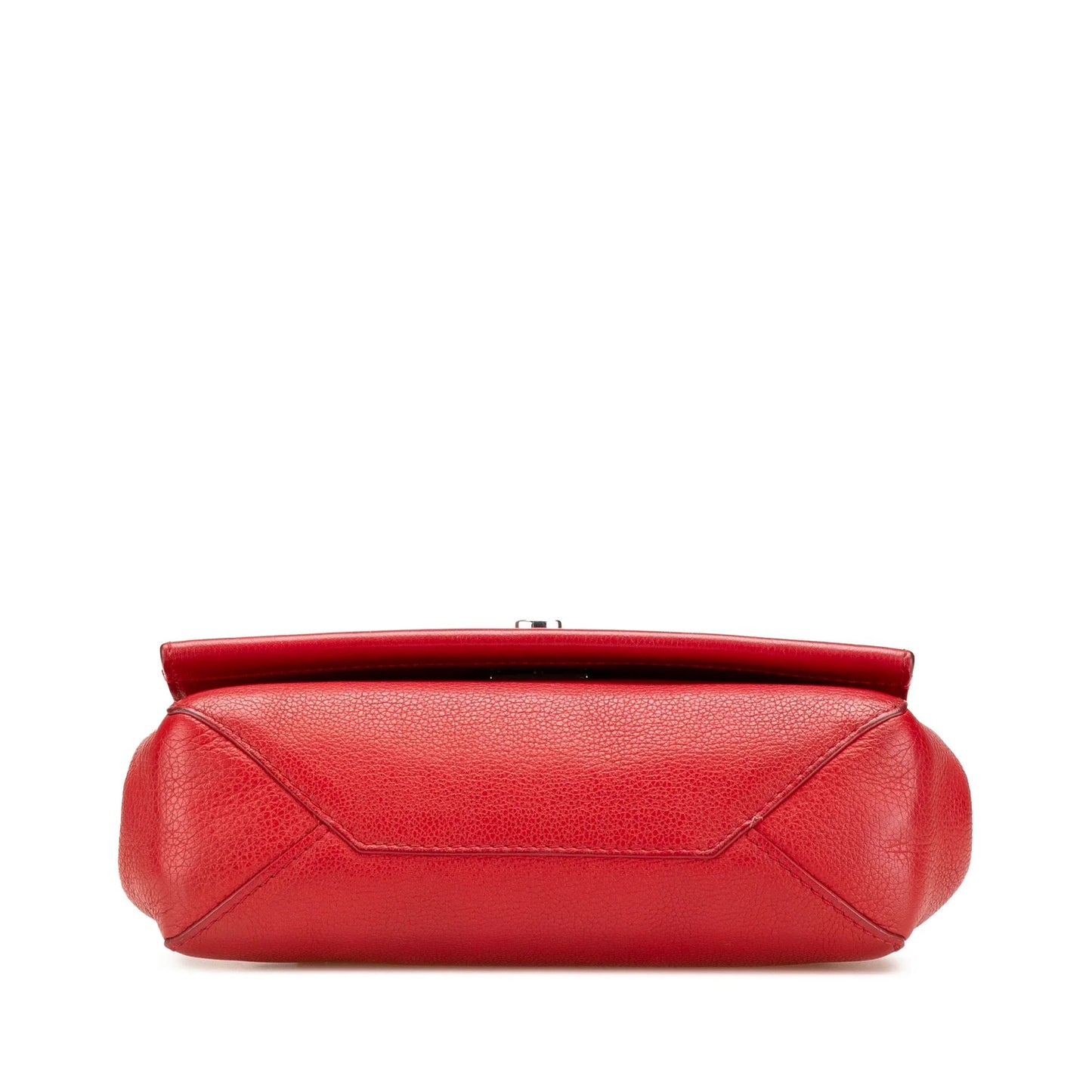 Red Louis Vuitton Leather Lockme II BB Satchel