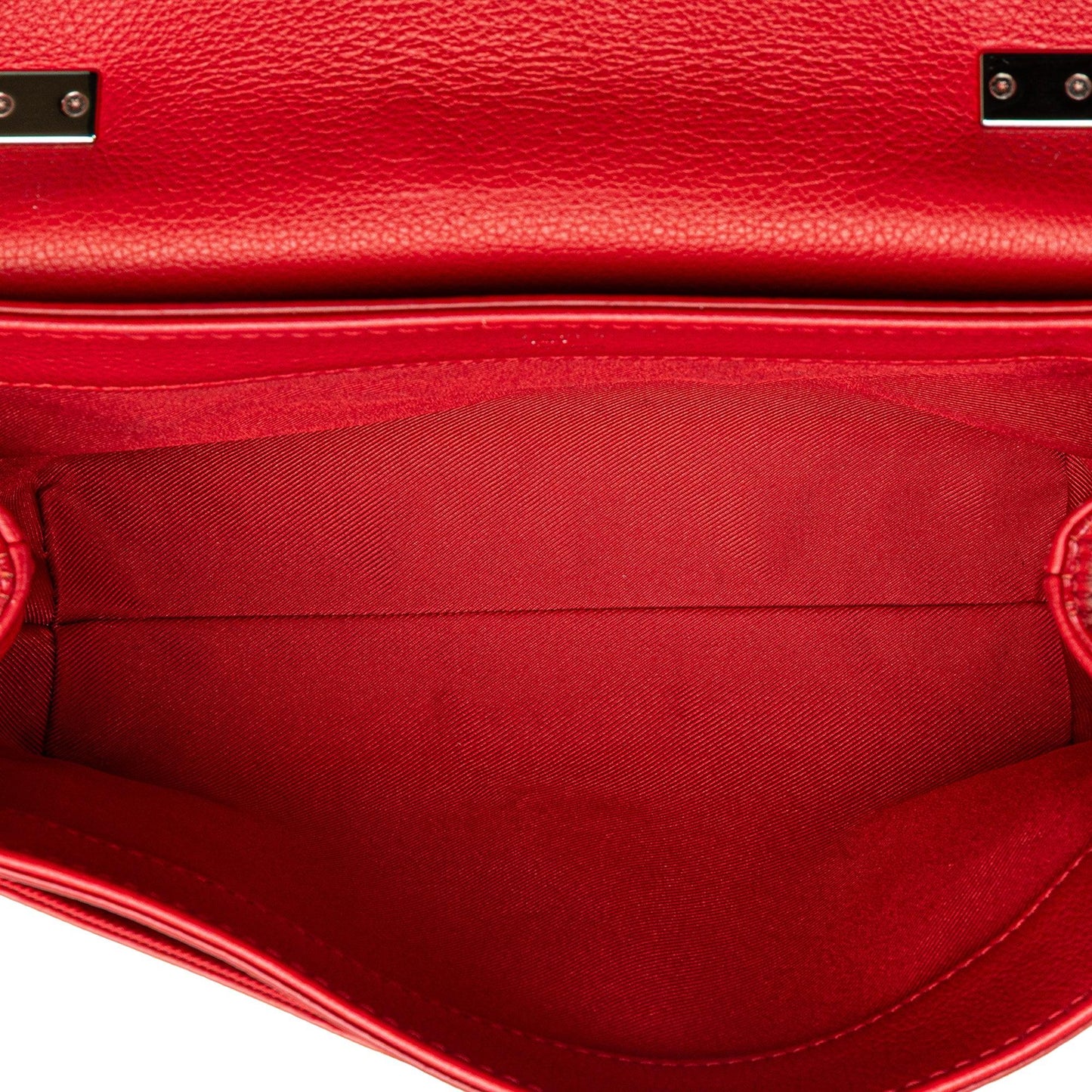 Red Louis Vuitton Leather Lockme II BB Satchel