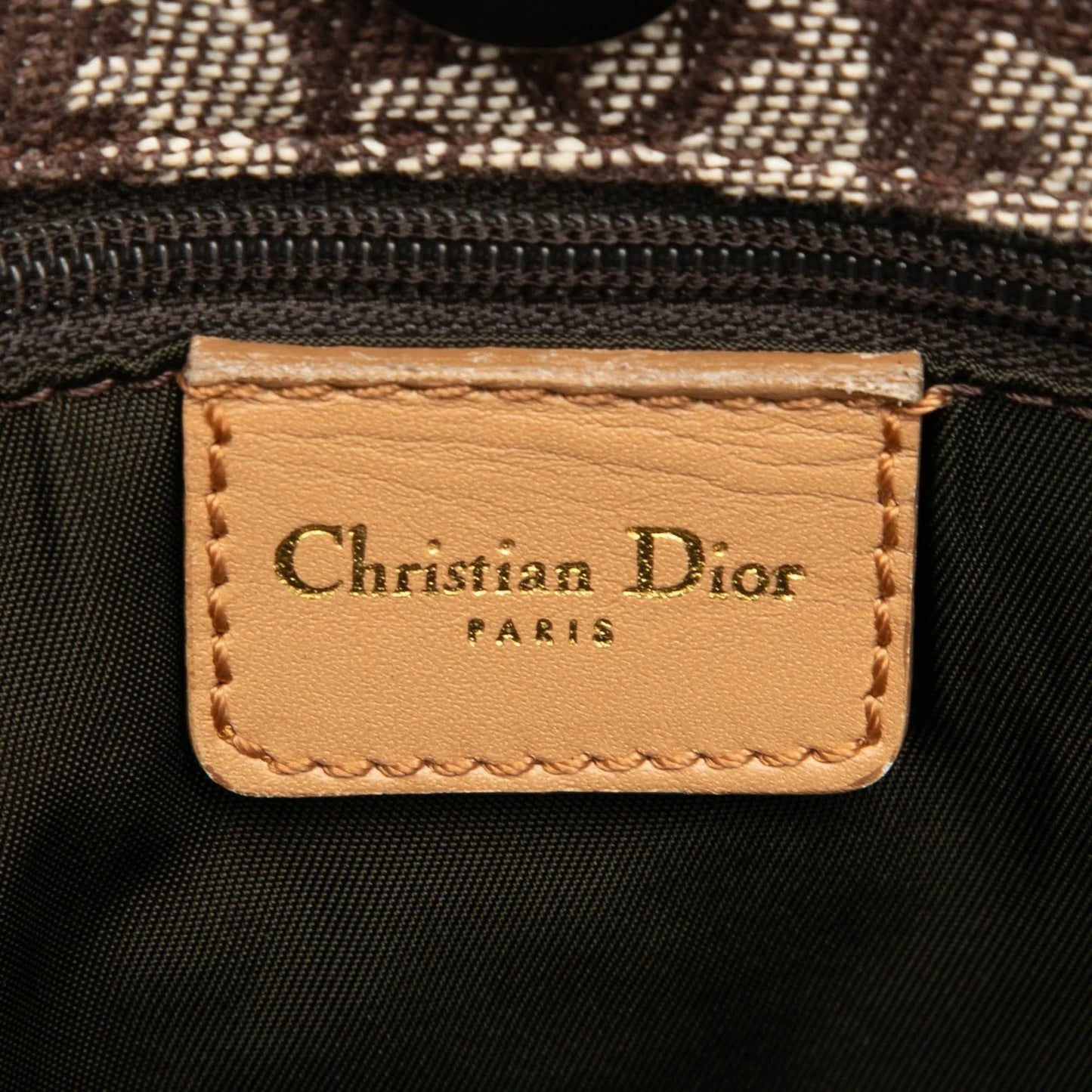 Brown Dior Diorissimo Trotter Canvas Tote