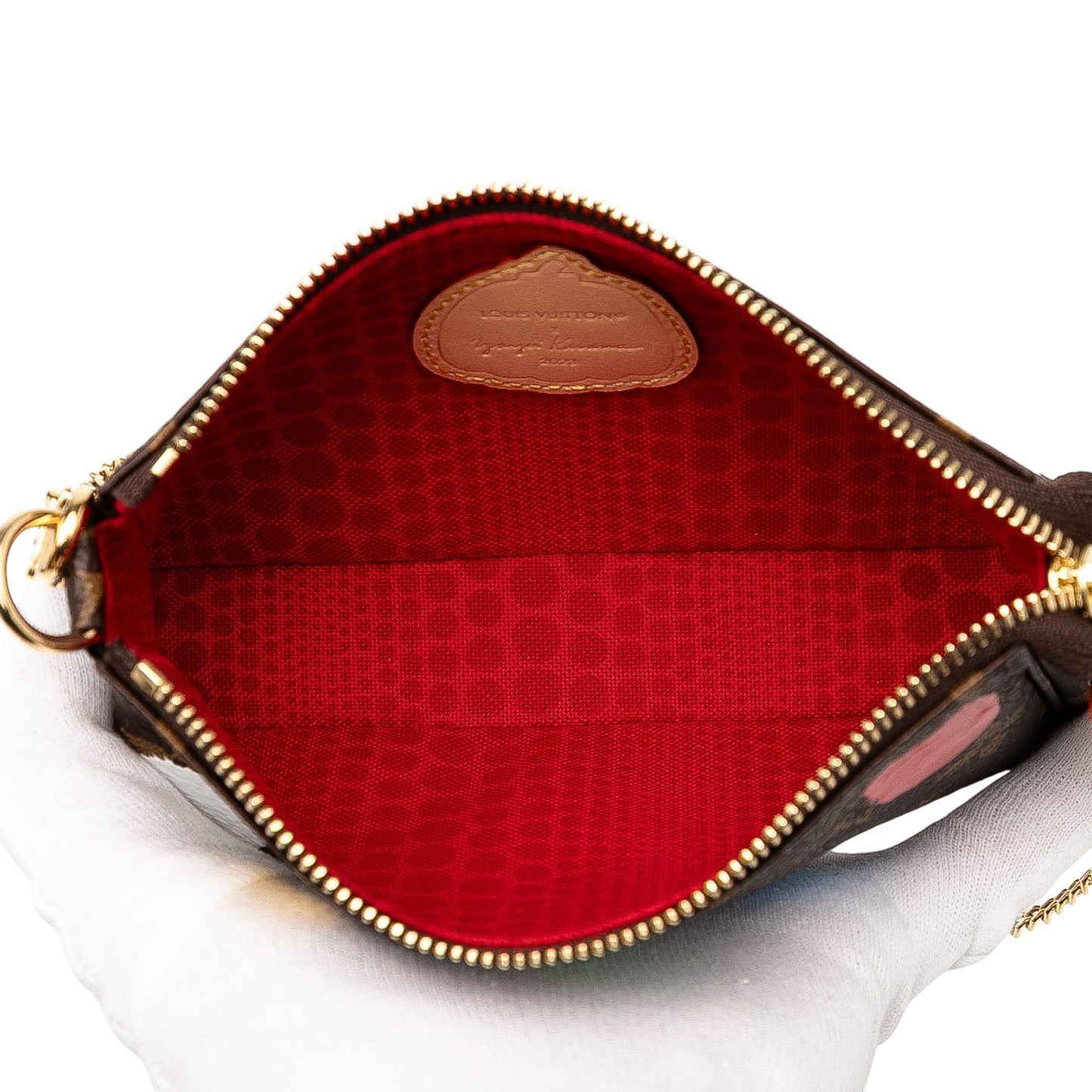 Brown Multicolor Louis Vuitton Yayoi Kusama Monogram Painted Dots Mini Pochette Accessoires Handbag