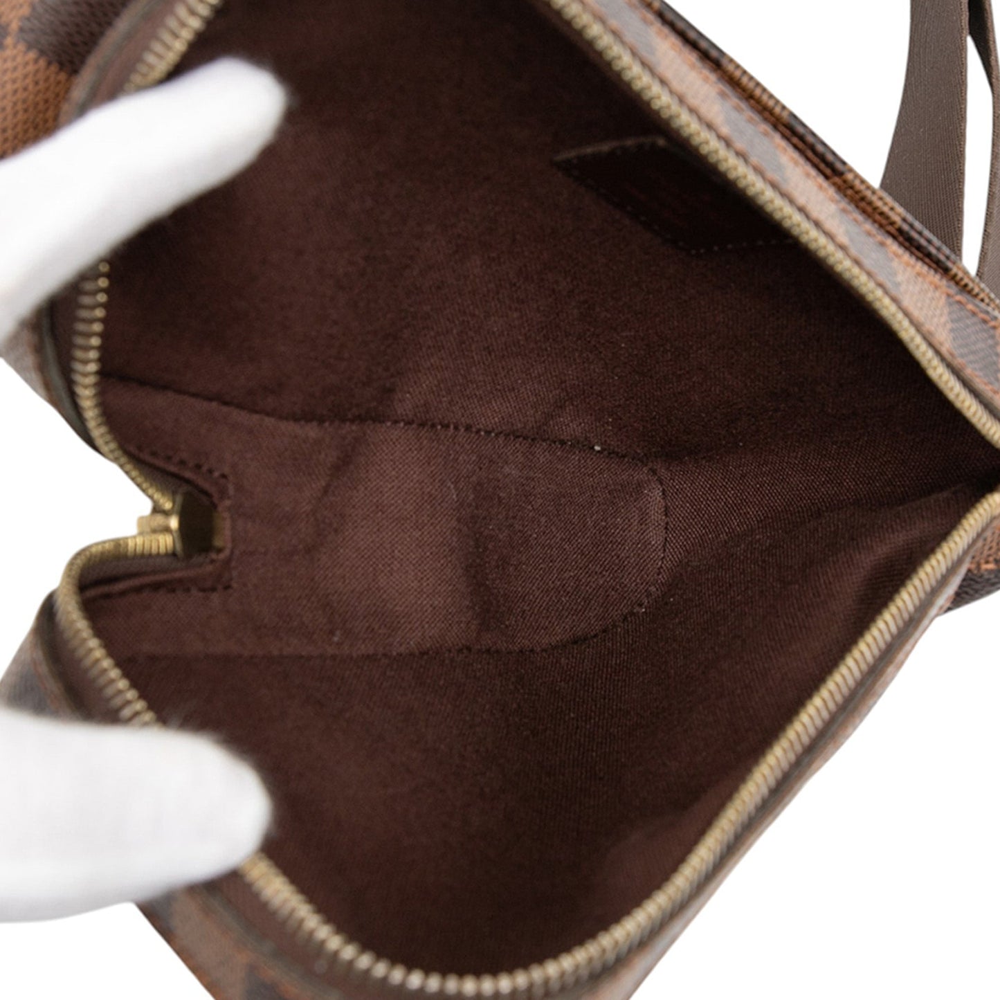 Brown Louis Vuitton Damier Ebene Geronimos Crossbody Bag