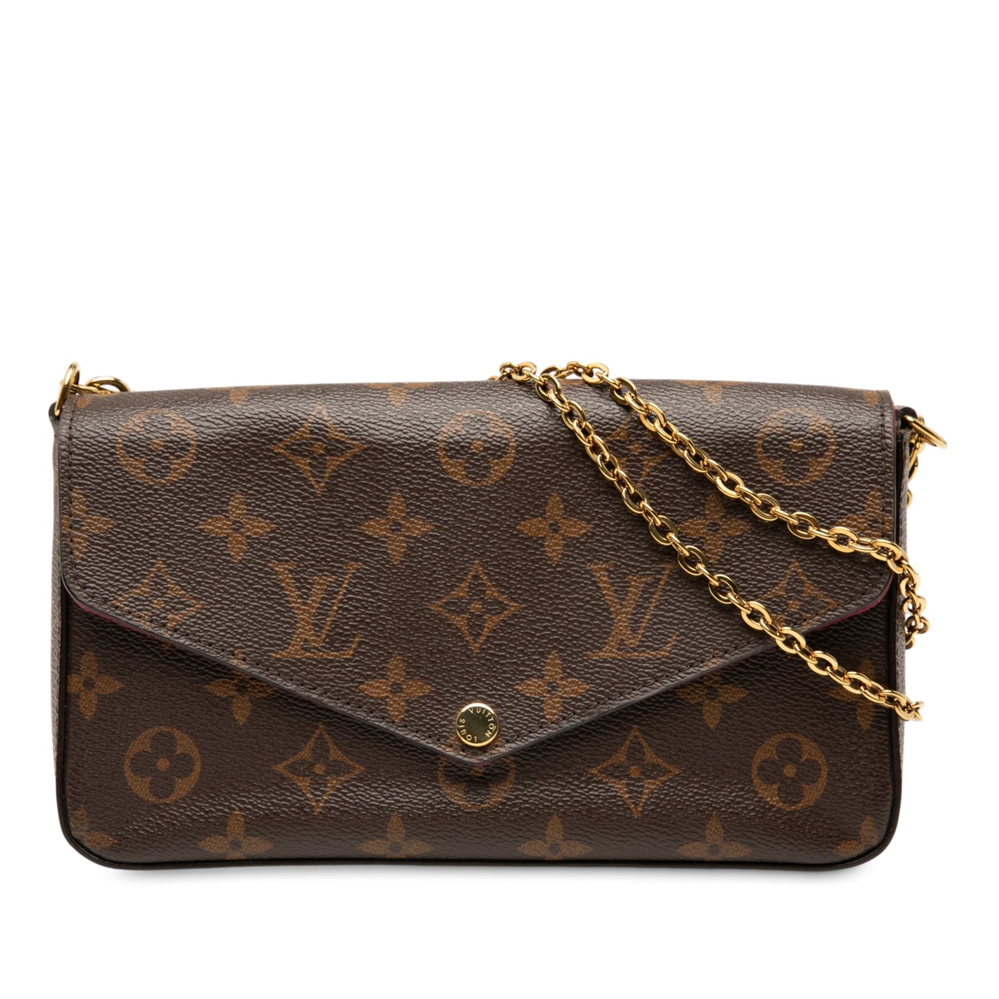 Brown Louis Vuitton Monogram Pochette Felicie Crossbody Bag