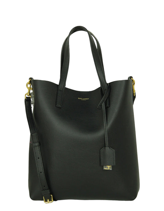Saint Laurent Black Calfskin Toy Shopping Tote