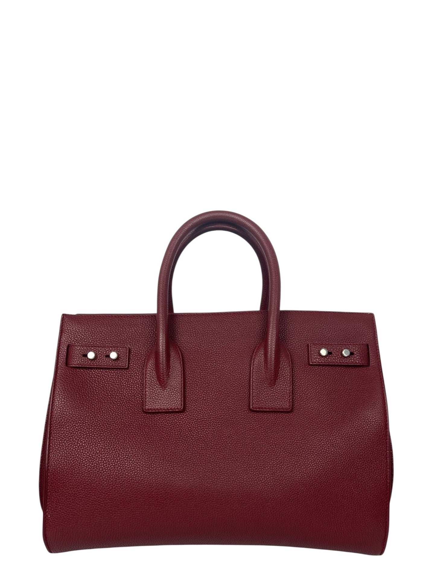 Saint Laurent Burgundy Small Supple Sac De Jour