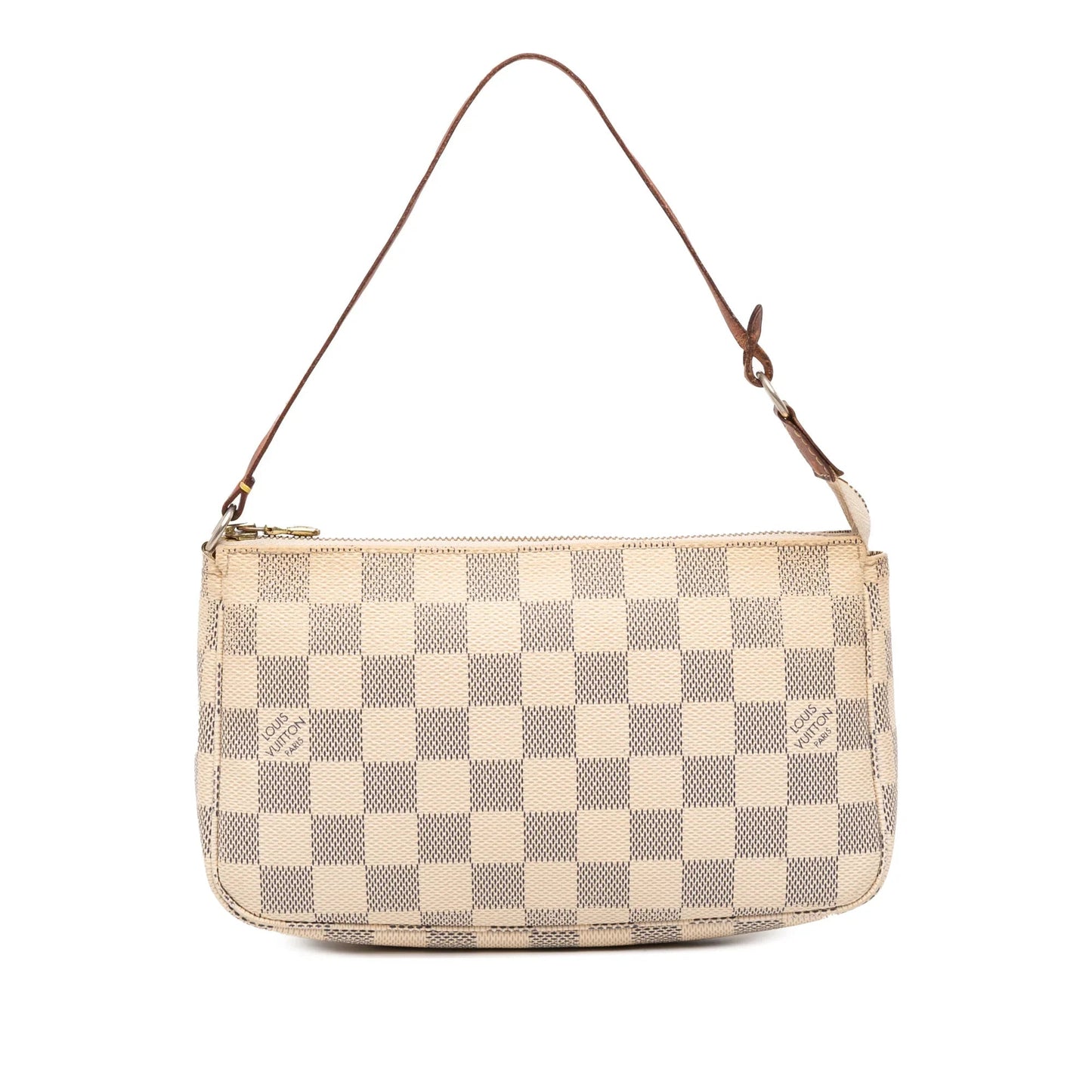 White Louis Vuitton Damier Azur Pochette Accessoires Shoulder Bag