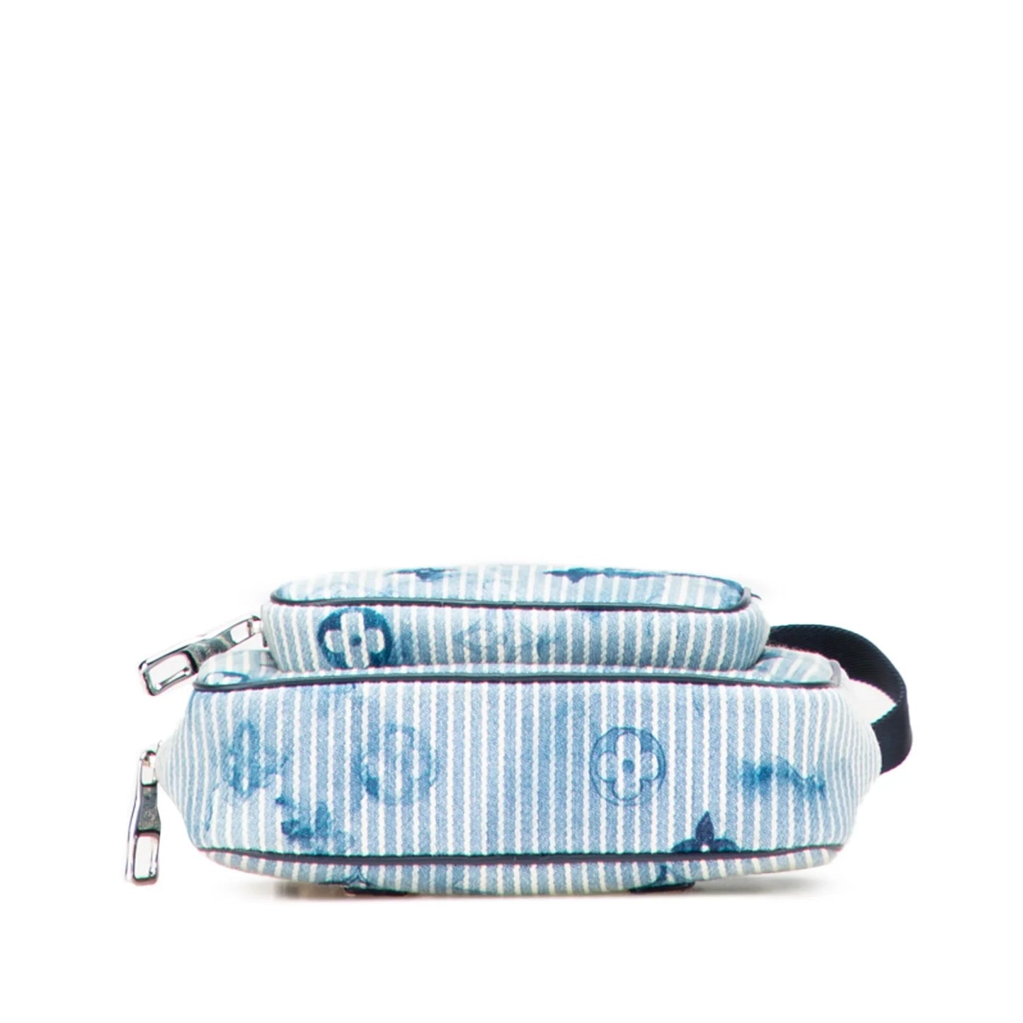 Blue Louis Vuitton Monogram Denim Watercolor Hickory Stripes Outdoor Pouch Crossbody Bag