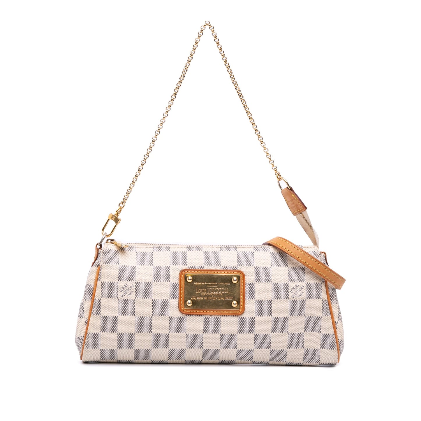 White Louis Vuitton Damier Azur Eva Satchel