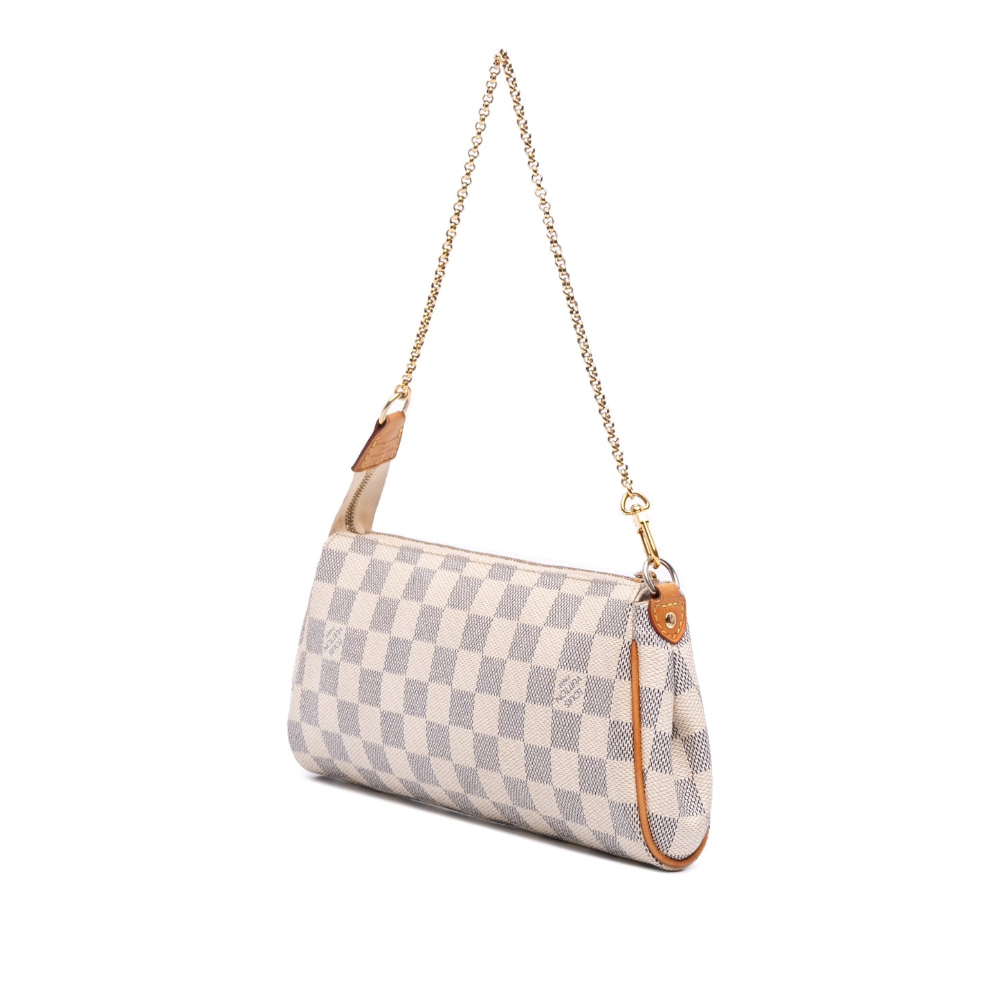 White Louis Vuitton Damier Azur Eva Satchel